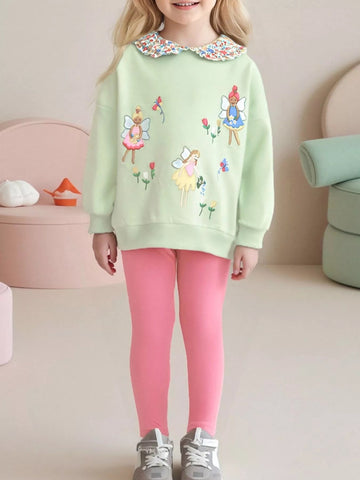 Children's Fairy Sweatshirt & Leggings Set designed for comfort and style at Lookzlike