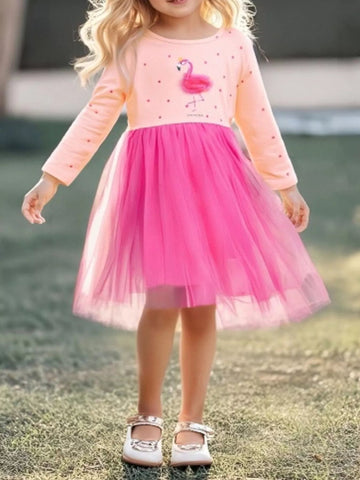 Children's Flamingo Tulle Dress designed for comfort and style at Lookzlike