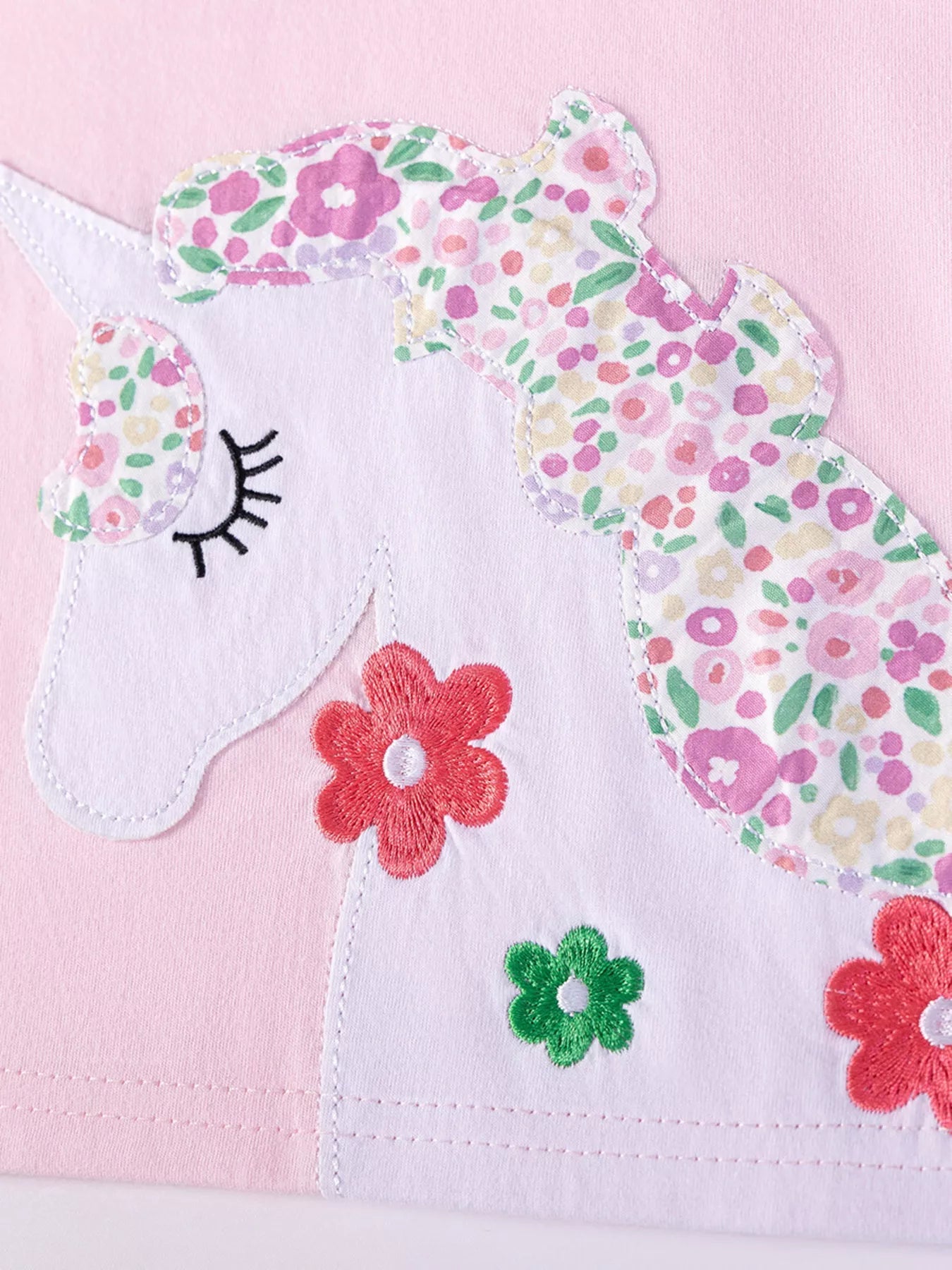 Children's Floral Unicorn Top and Shorts Set designed for comfort and style at Lookzlike