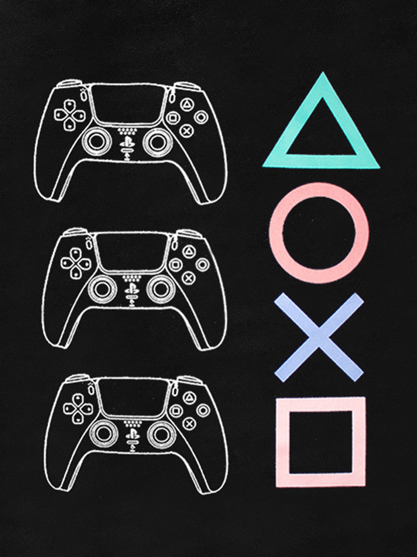 Children's Gaming Controller Graphic Round Neck T-Shirt designed for comfort and style at Lookzlike