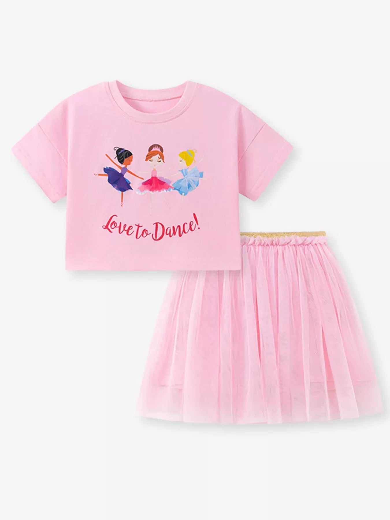 Children's Graphic T-Shirt and Skirt Set designed for comfort and style at Lookzlike