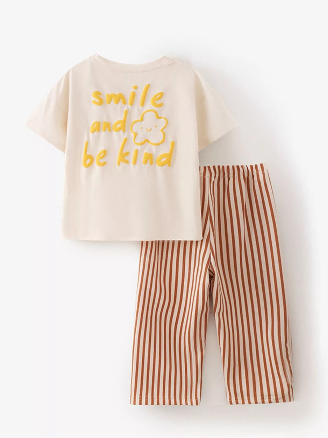 Children's Graphic Tee & Striped Pants Set designed for comfort and style at Lookzlike
