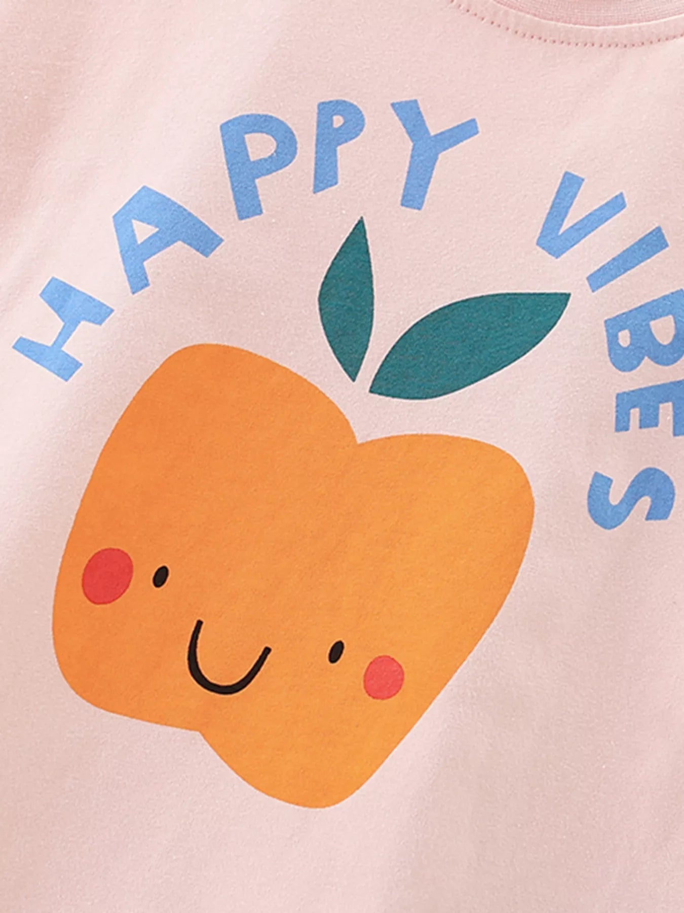 Children's Happy Vibes Graphic Tee & Denim Shorts Set designed for comfort and style at Lookzlike
