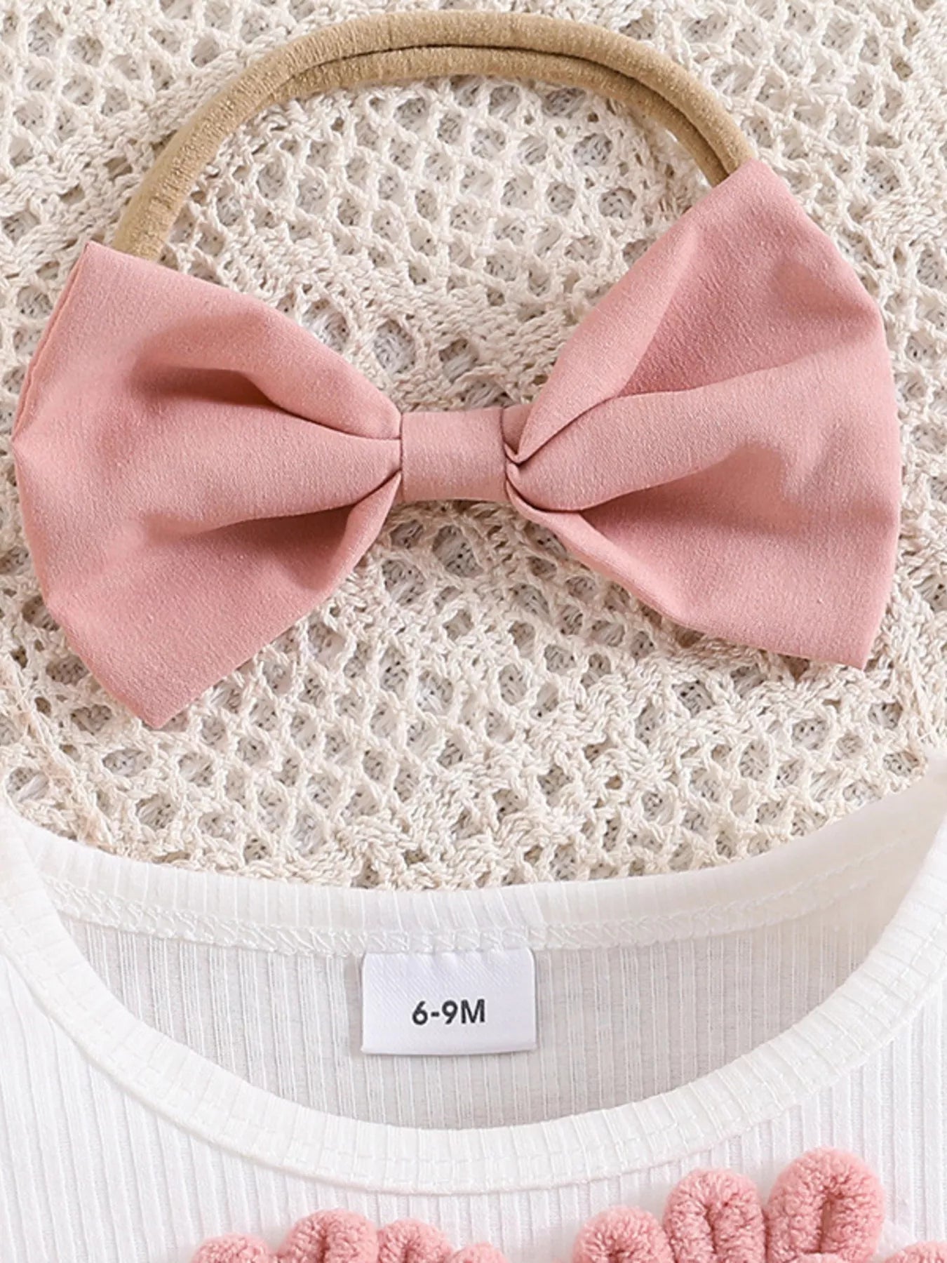 Children's Heart Bowknot Decor Dress with Headband designed for comfort and style at Lookzlike
