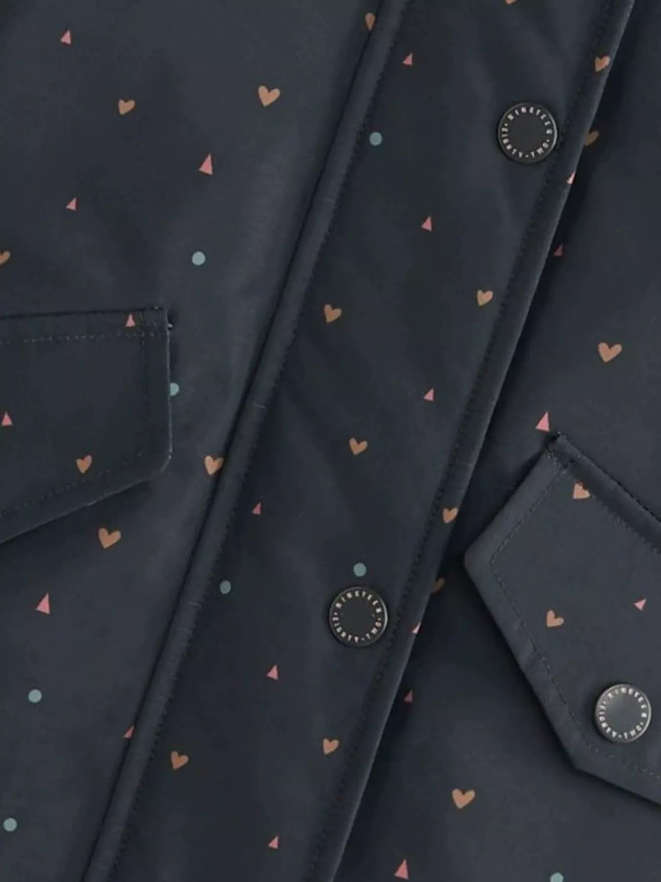 Children's Heart Print Zip Up Jacket designed for comfort and style at Lookzlike