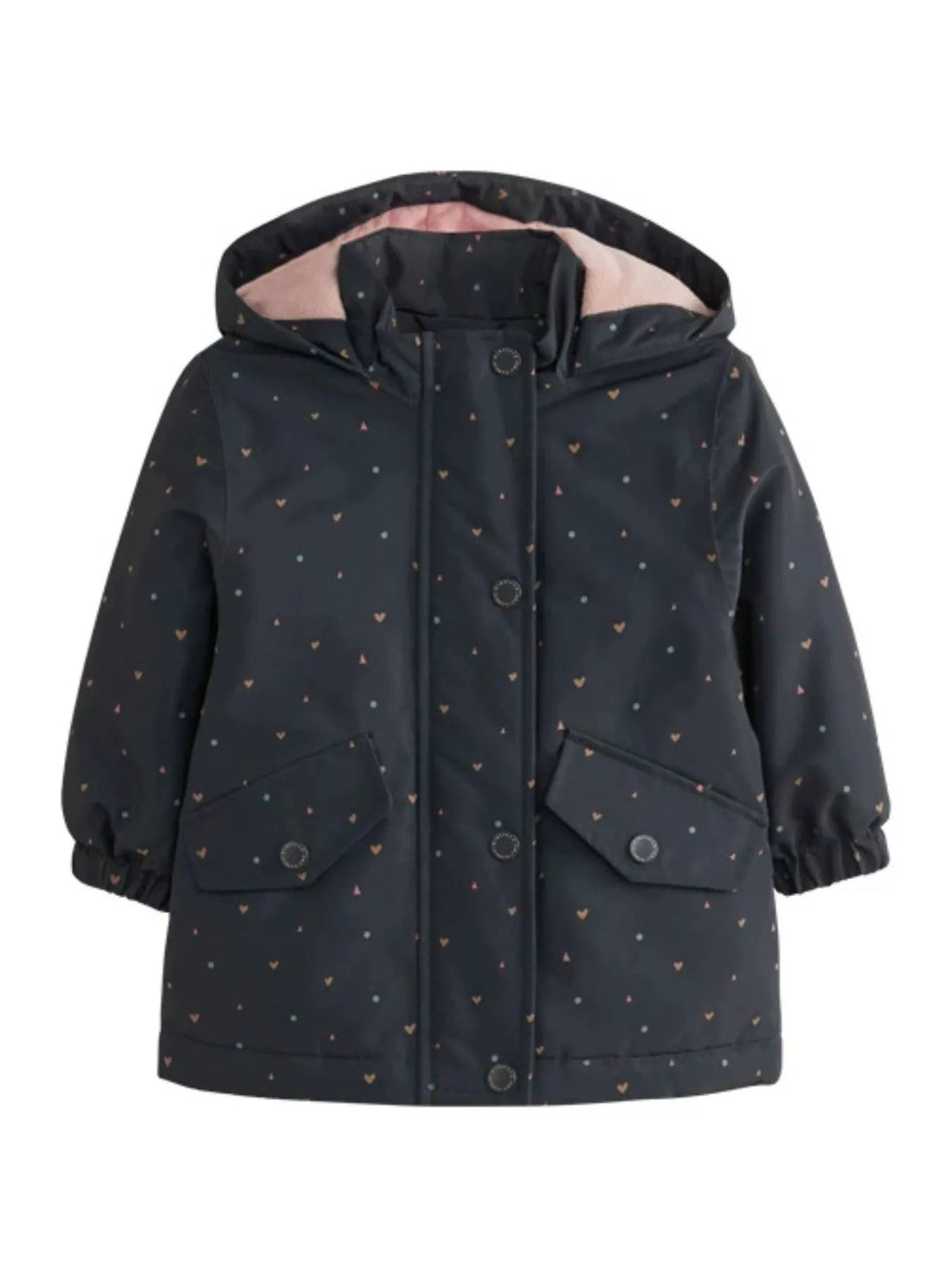 Children's Heart Print Zip Up Jacket designed for comfort and style at Lookzlike