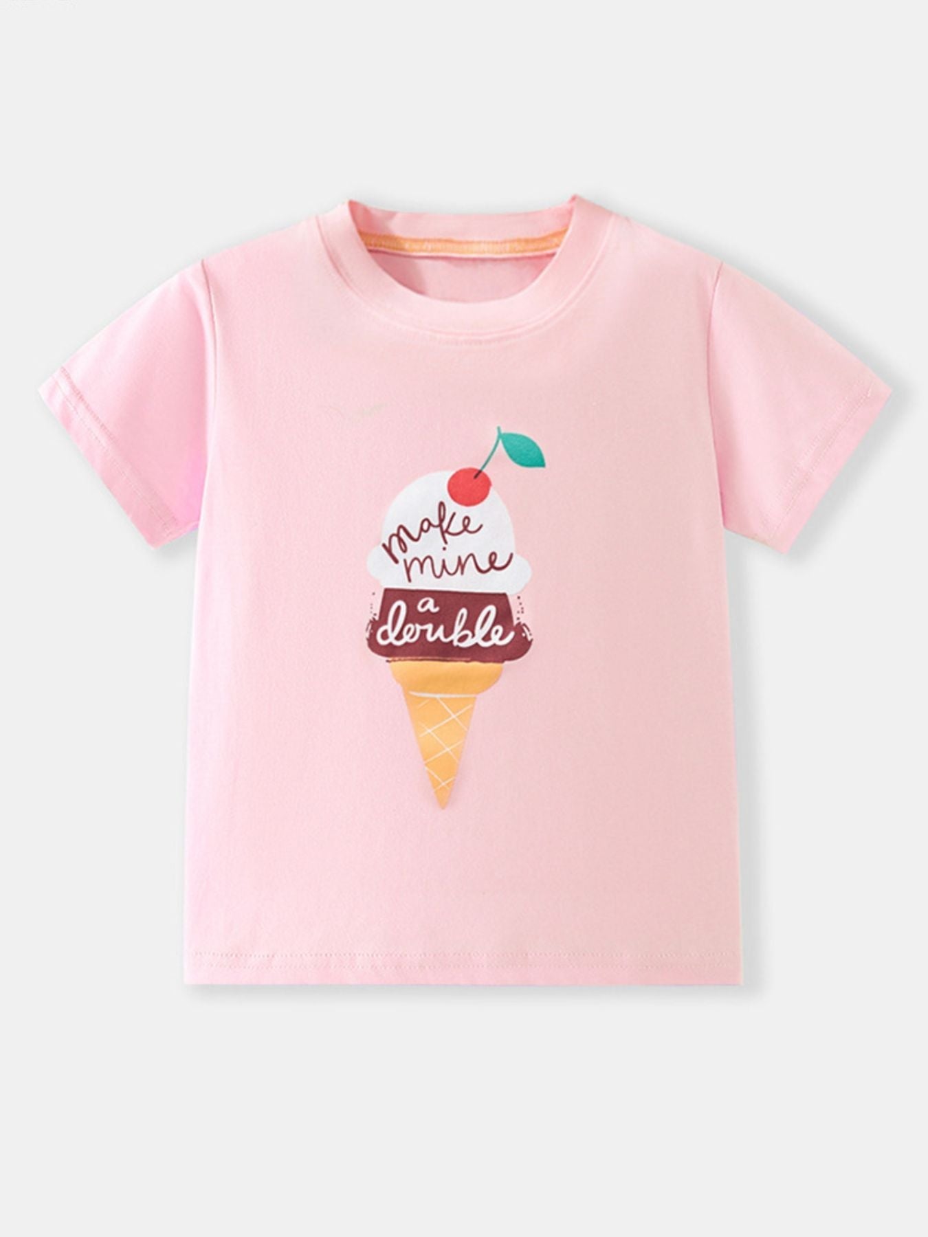 Children's Ice Cream Graphic Short Sleeve T-Shirt designed for comfort and style at Lookzlike