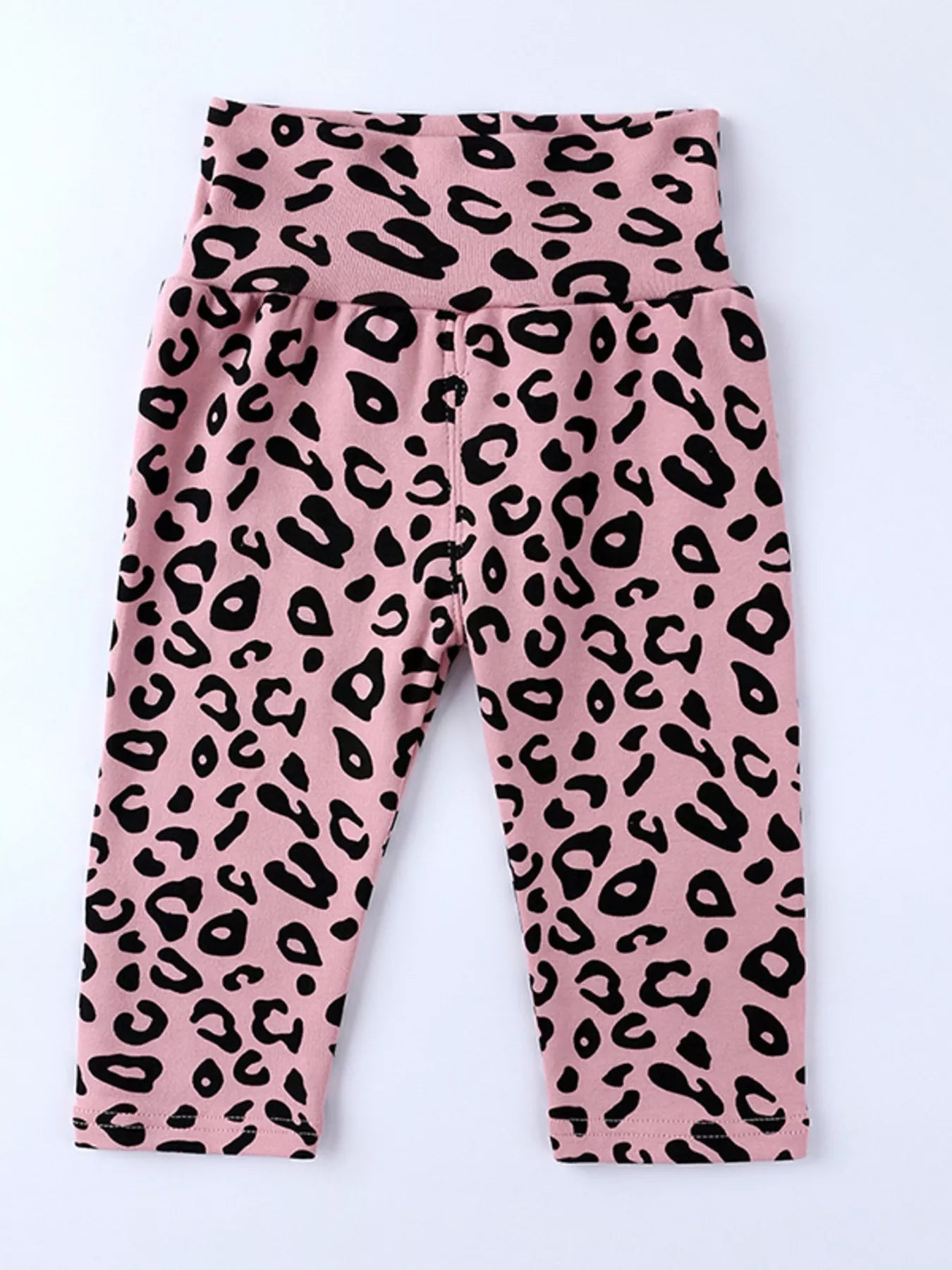 Children's Leopard Print Long Sleeve Top and Pants Set designed for comfort and style at Lookzlike