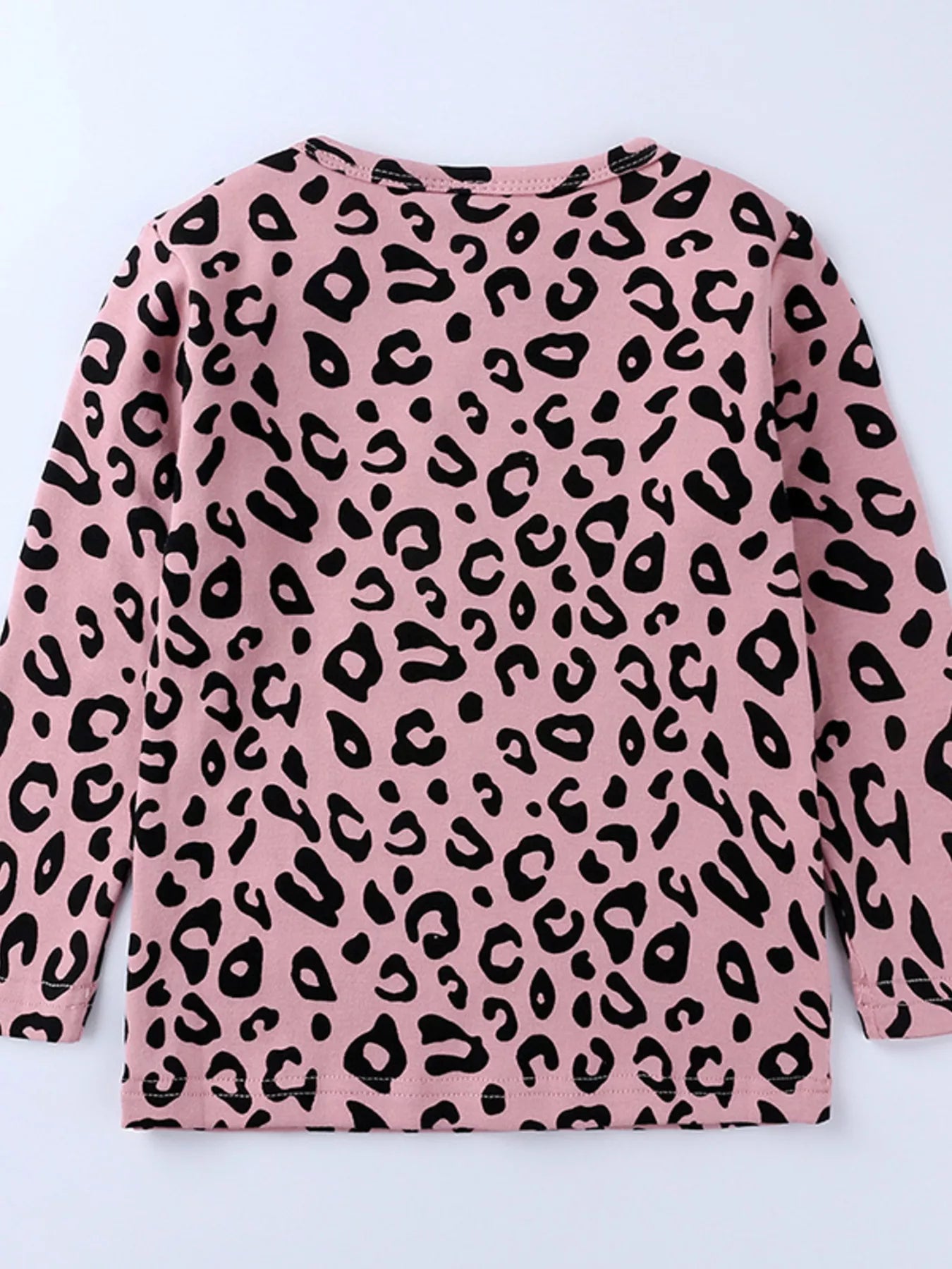 Children's Leopard Print Long Sleeve Top and Pants Set designed for comfort and style at Lookzlike
