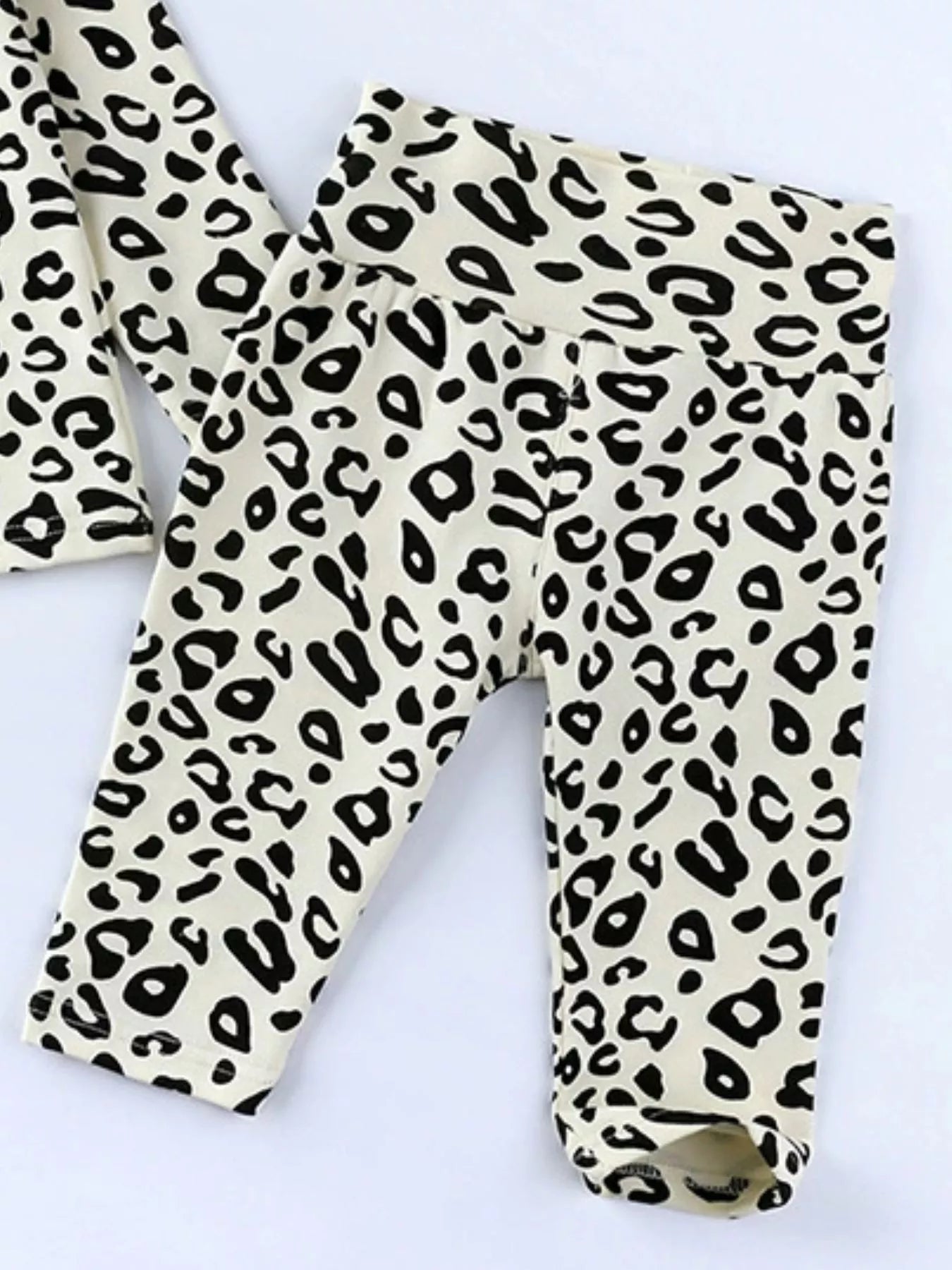 Children's Leopard Print Long Sleeve Top and Pants Set designed for comfort and style at Lookzlike