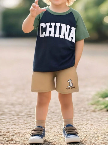 Children's Letter Raglan Sleeve T-Shirt designed for comfort and style at Lookzlike