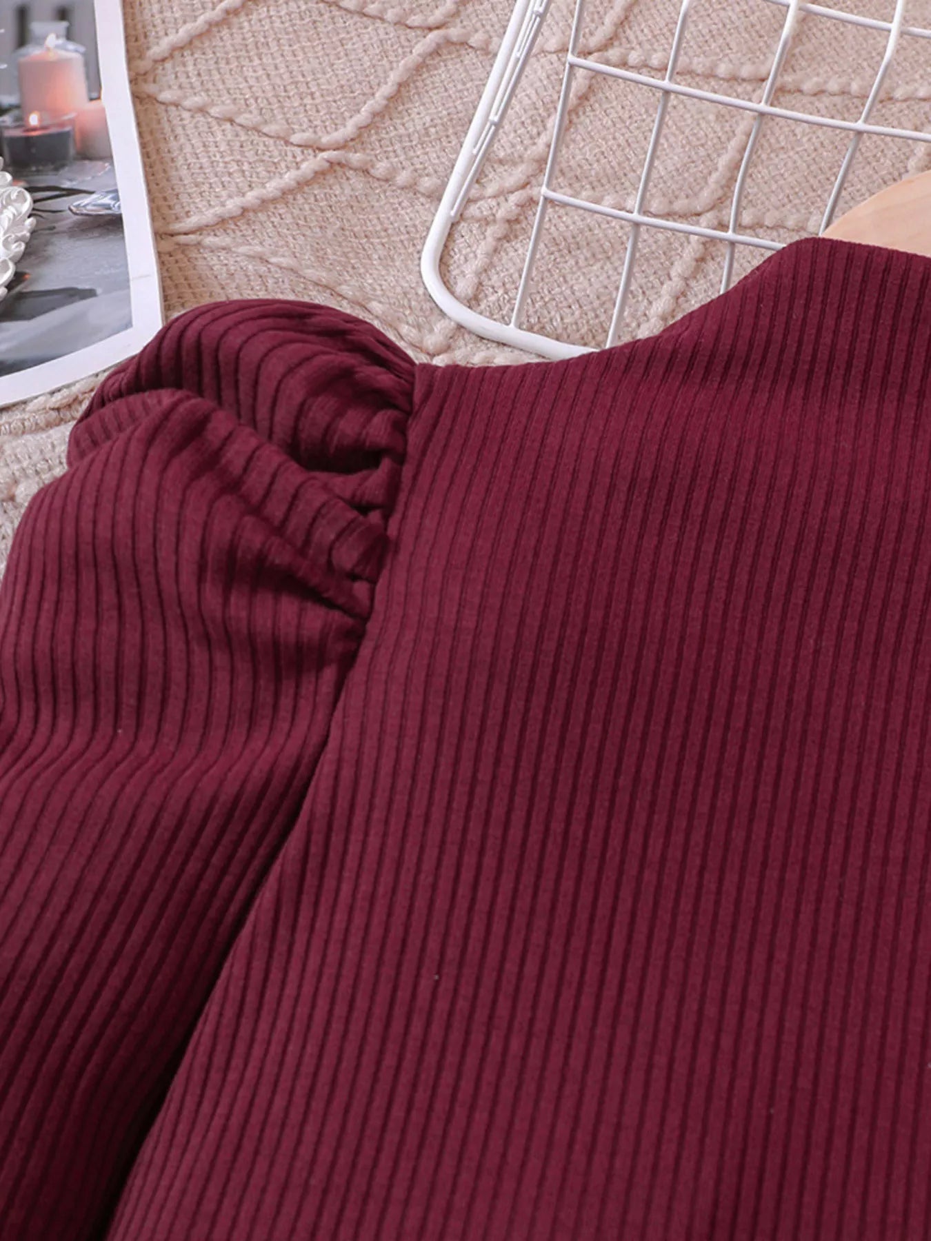 Children's Long Sleeve Top & Houndstooth Pants Set designed for comfort and style at Lookzlike