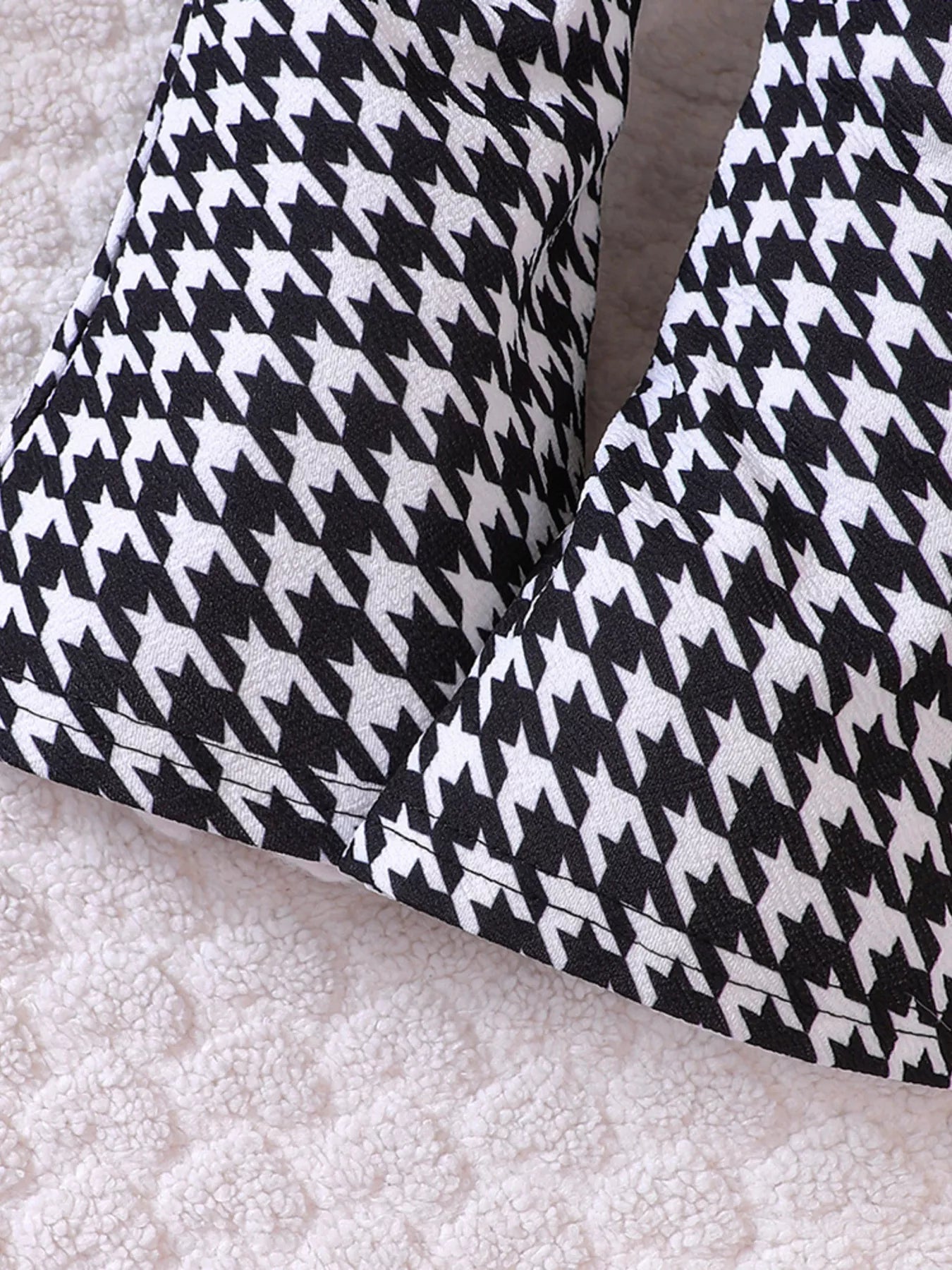 Children's Long Sleeve Top & Houndstooth Pants Set designed for comfort and style at Lookzlike