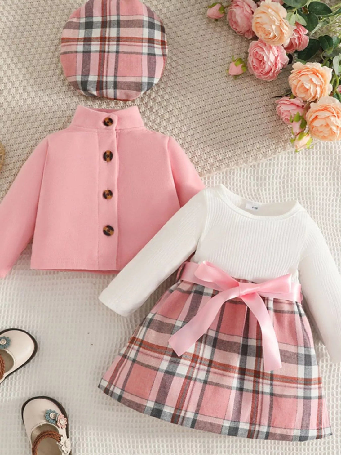 Children's Plaid 3 - Piece Outfit Set designed for comfort and style at Lookzlike