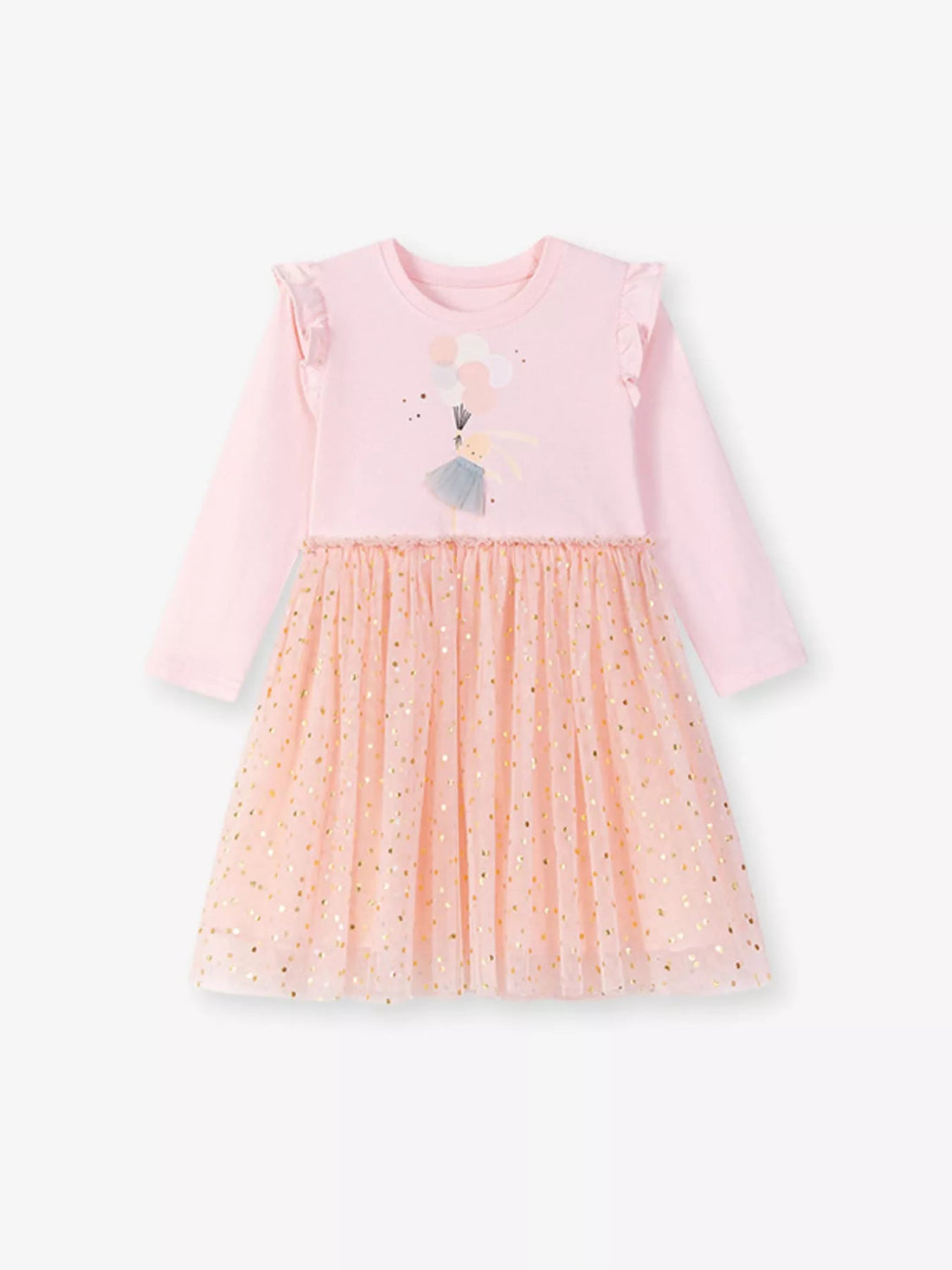 Children's Rabbit Long Sleeve Tulle Dress designed for comfort and style at Lookzlike