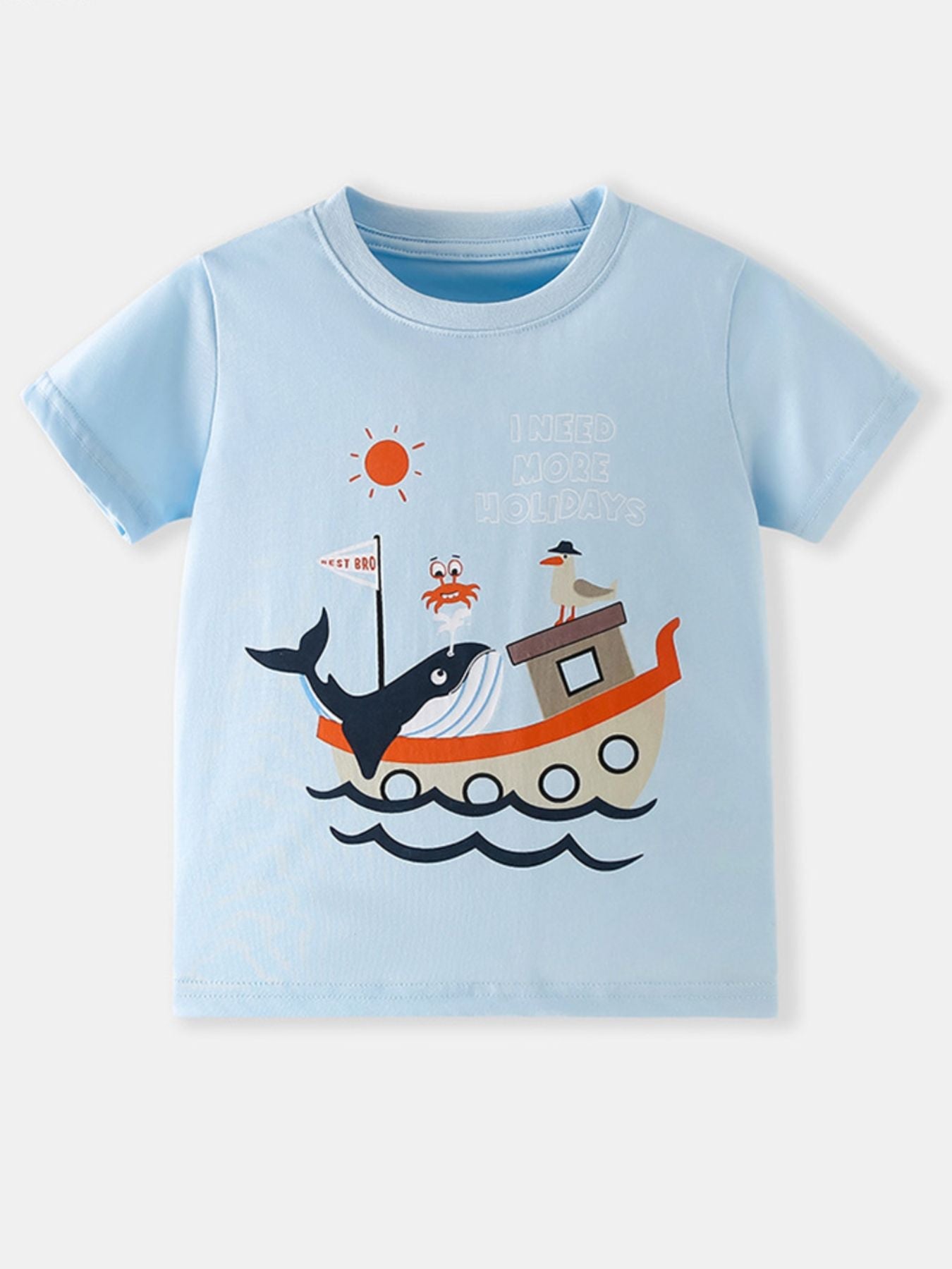 Children's Shark Graphic Short Sleeve Tee designed for comfort and style at Lookzlike