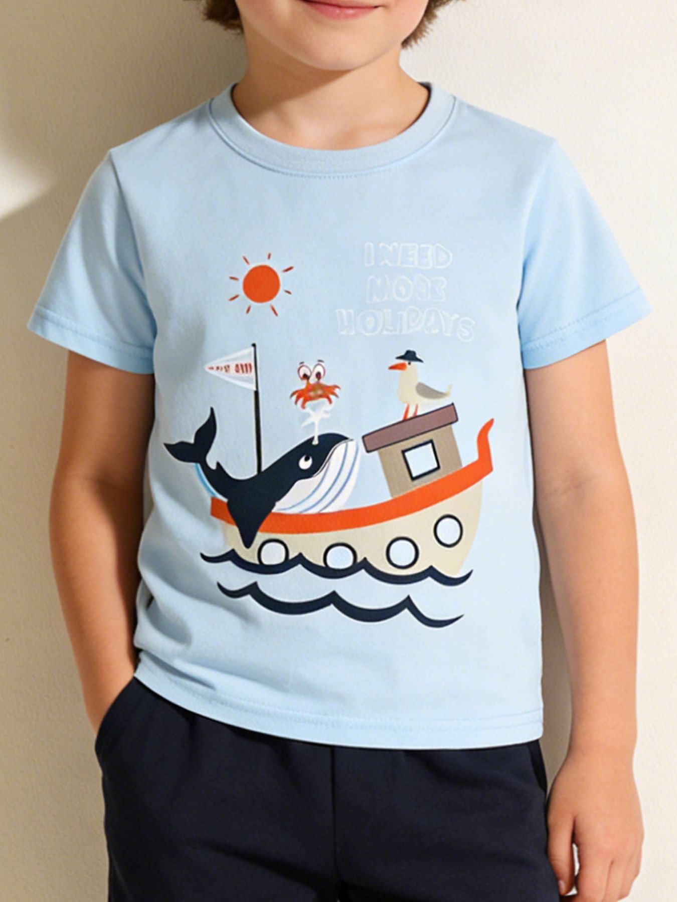 Children's Shark Graphic Short Sleeve Tee designed for comfort and style at Lookzlike