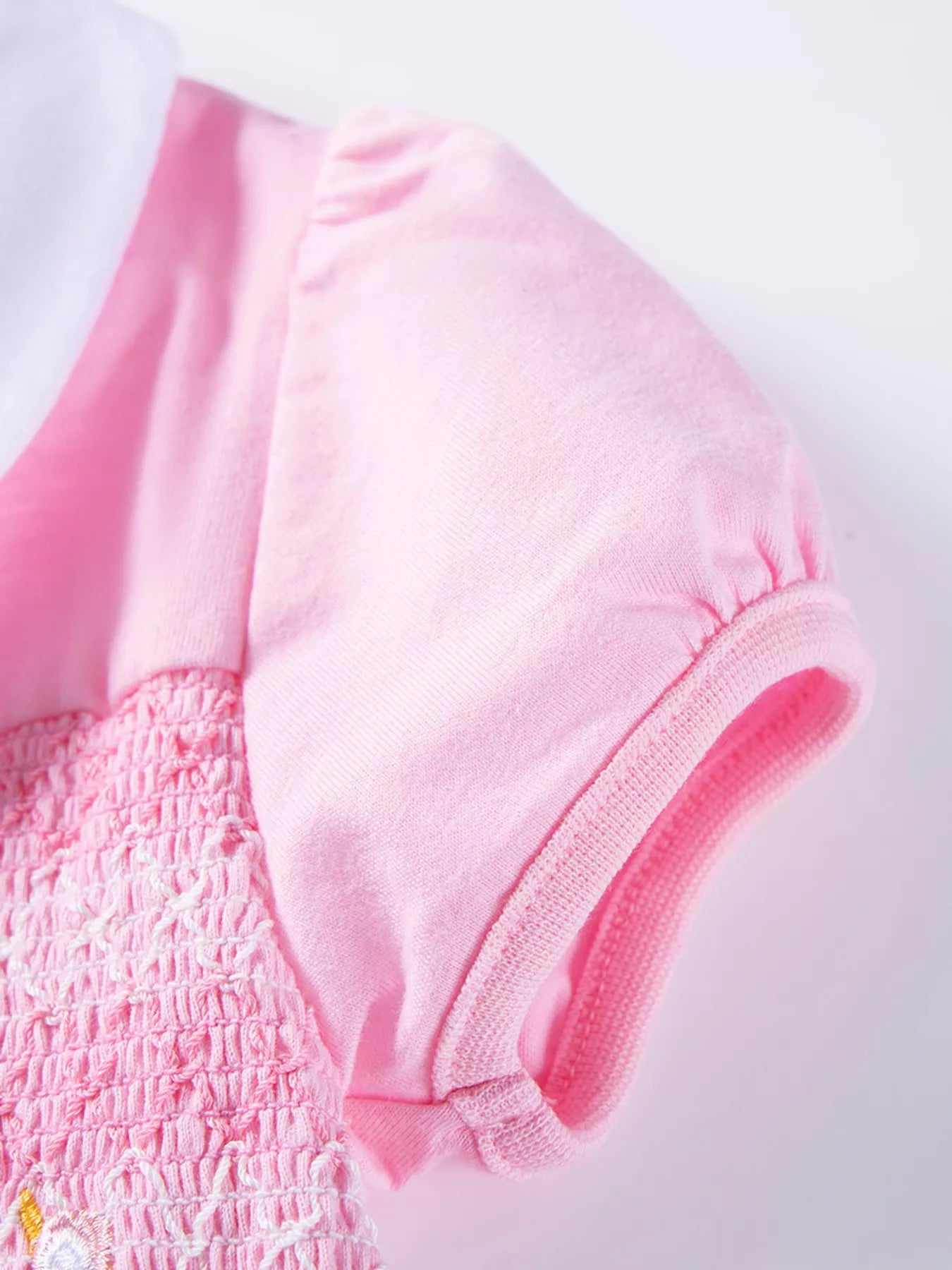 Children's Smocked Bodice Peter Pan Collar Dress designed for comfort and style at Lookzlike