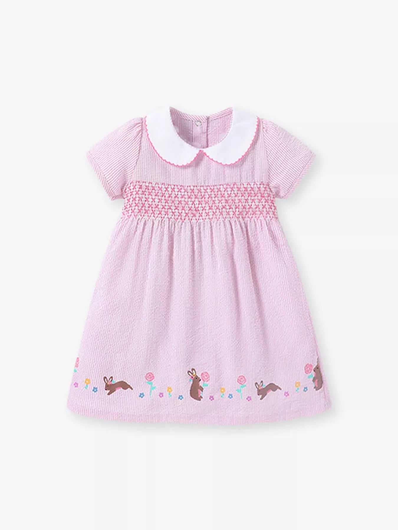Children's Smocked Short Sleeve Dress designed for comfort and style at Lookzlike