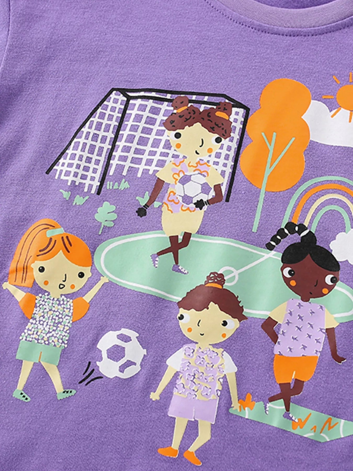 Children's Soccer Graphic Tee and Printed Leggings Set designed for comfort and style at Lookzlike