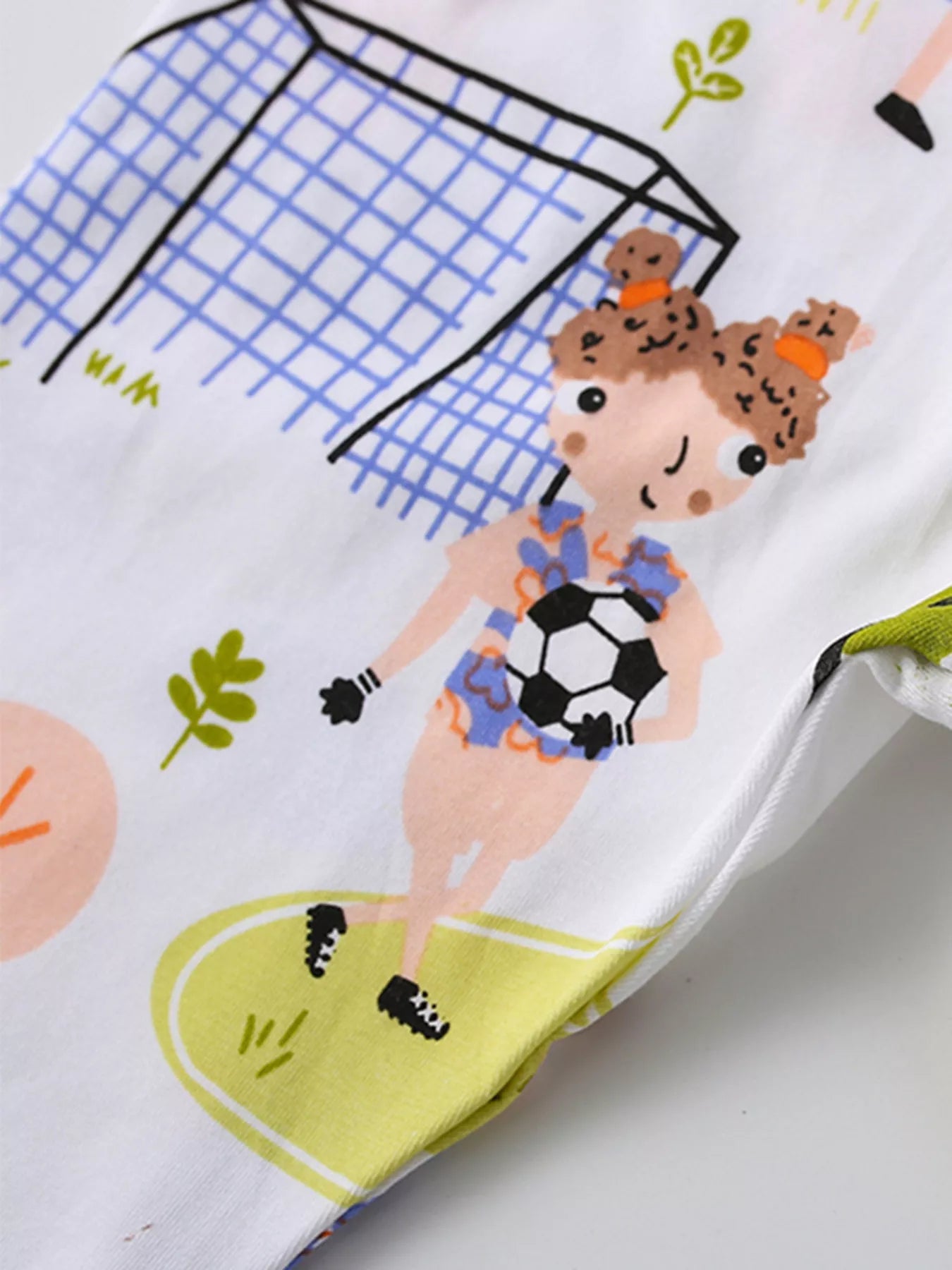 Children's Soccer Graphic Tee and Printed Leggings Set designed for comfort and style at Lookzlike