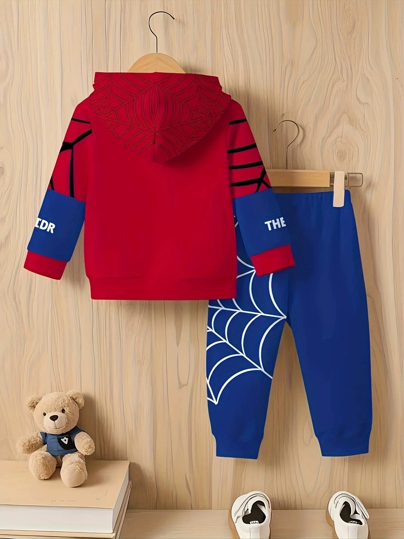Children's Spider Web Hoodie and Pants Set designed for comfort and style at Lookzlike