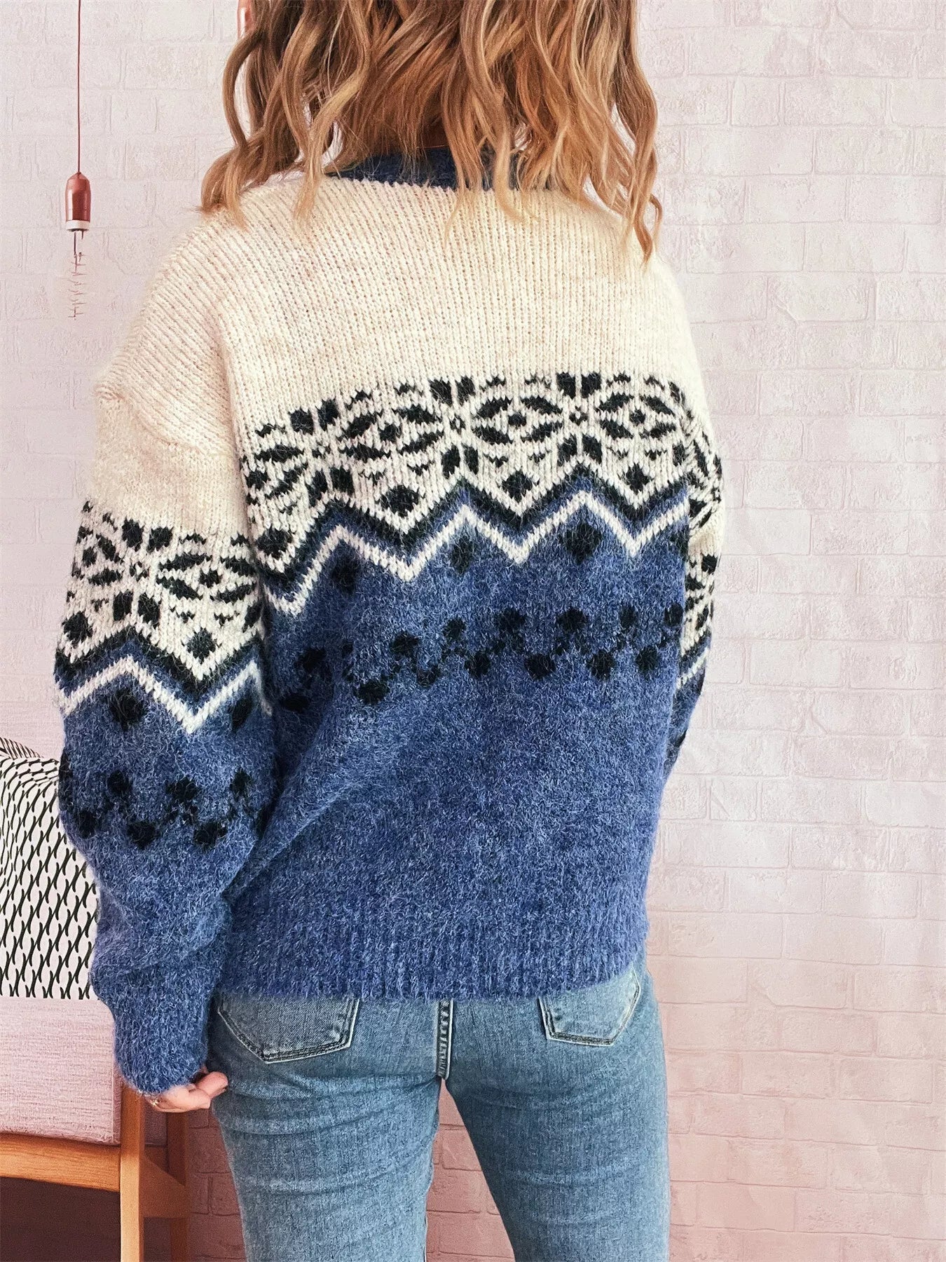 Christmas Button Up Drop Shoulder Cardigan designed for comfort and style at Lookzlike