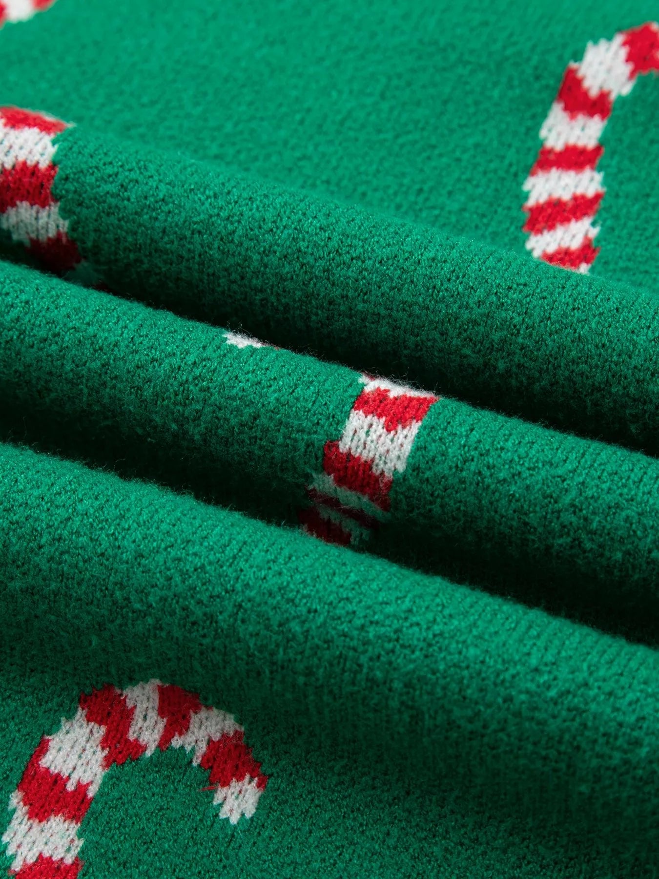 Christmas Candy Cane Holiday Drop Shoulder Sweater designed for comfort and style at Lookzlike