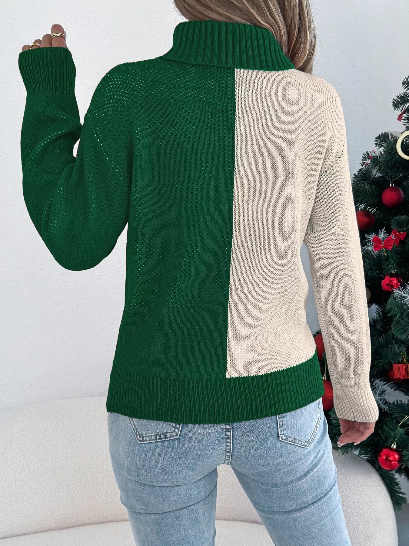 Christmas Reindeer Turtleneck Sweater designed for comfort and style at Lookzlike