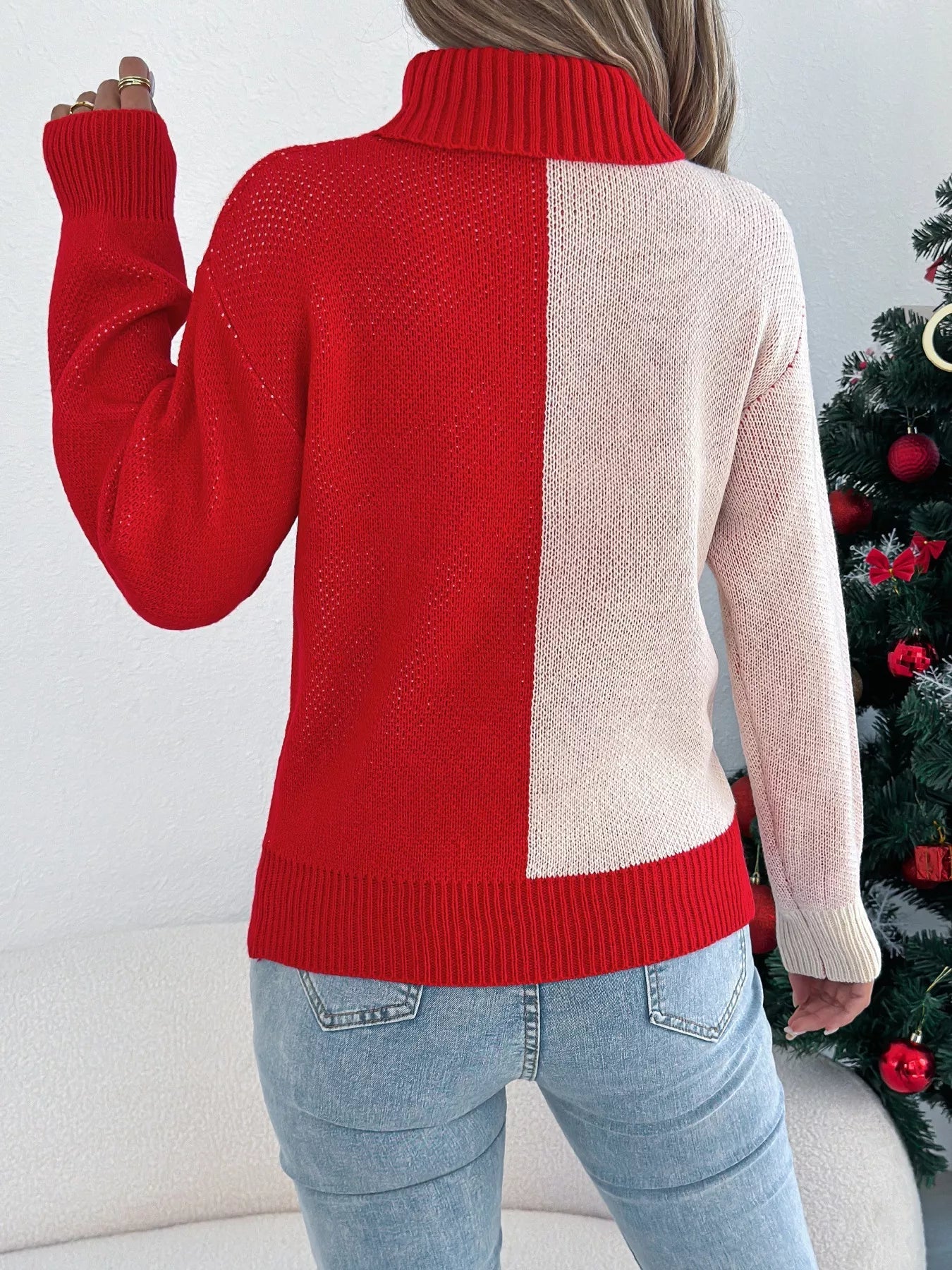 Christmas Reindeer Turtleneck Sweater designed for comfort and style at Lookzlike
