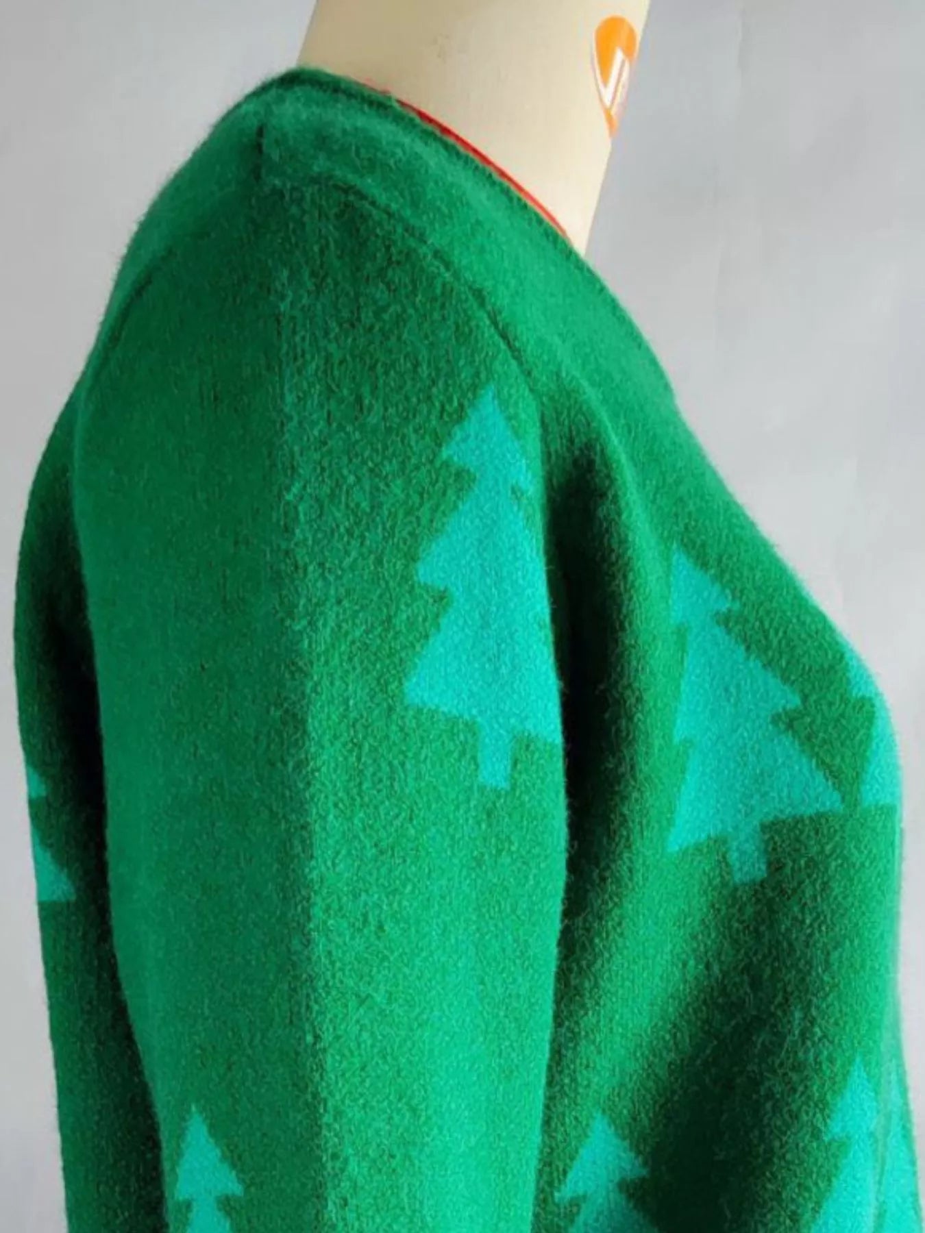 Christmas Tree Pattern Long Sleeve Sweater designed for comfort and style at Lookzlike