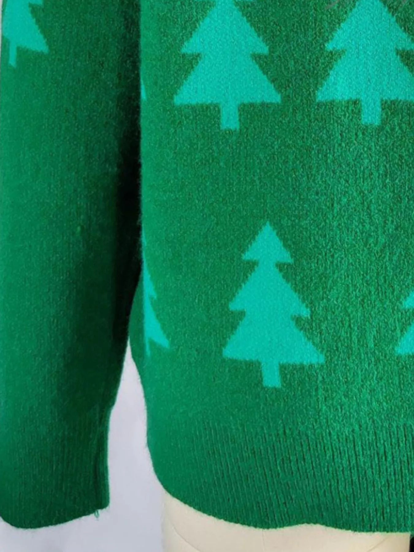 Christmas Tree Pattern Long Sleeve Sweater designed for comfort and style at Lookzlike