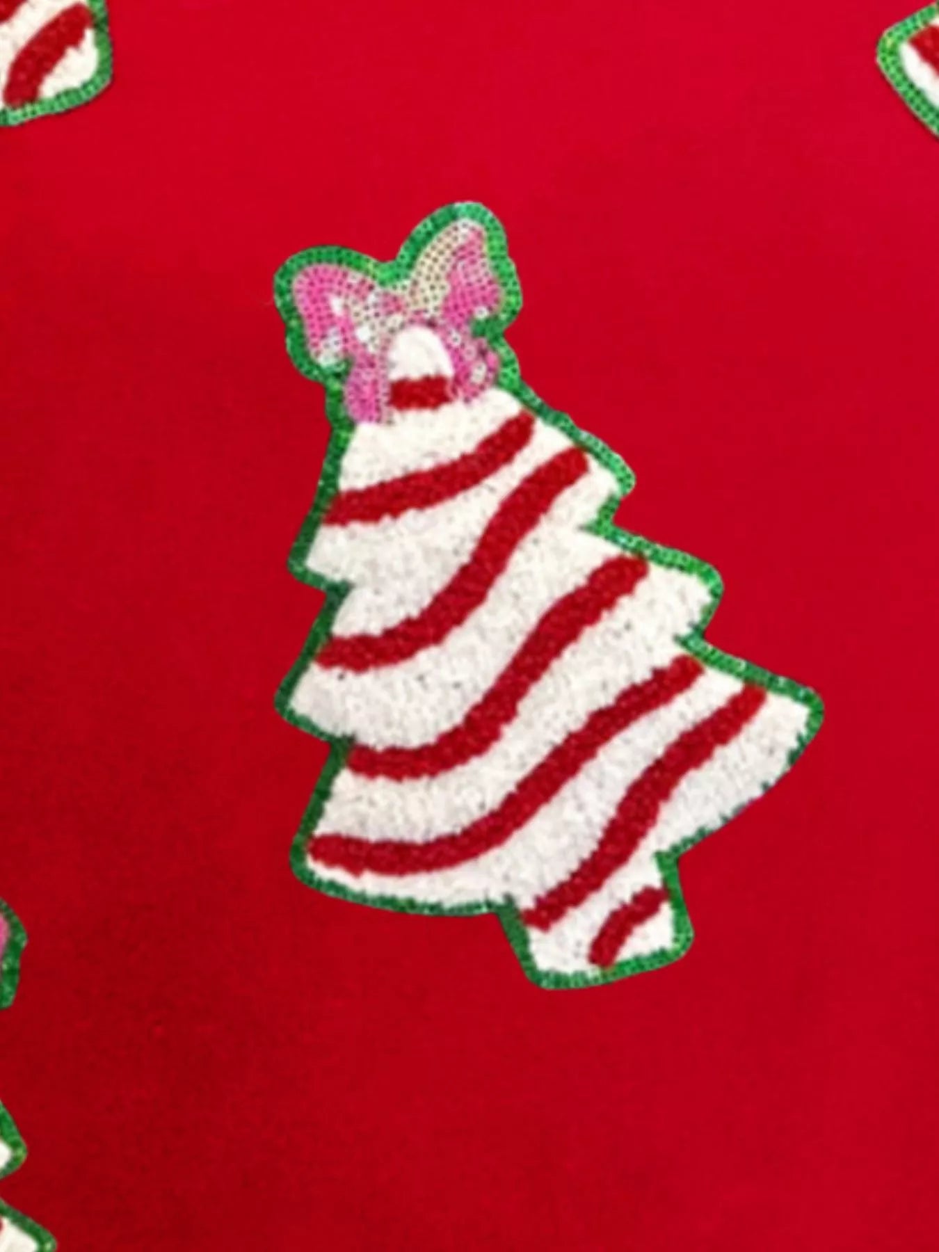 Christmas Tree Sequin Long Sleeve Sweatshirt designed for comfort and style at Lookzlike