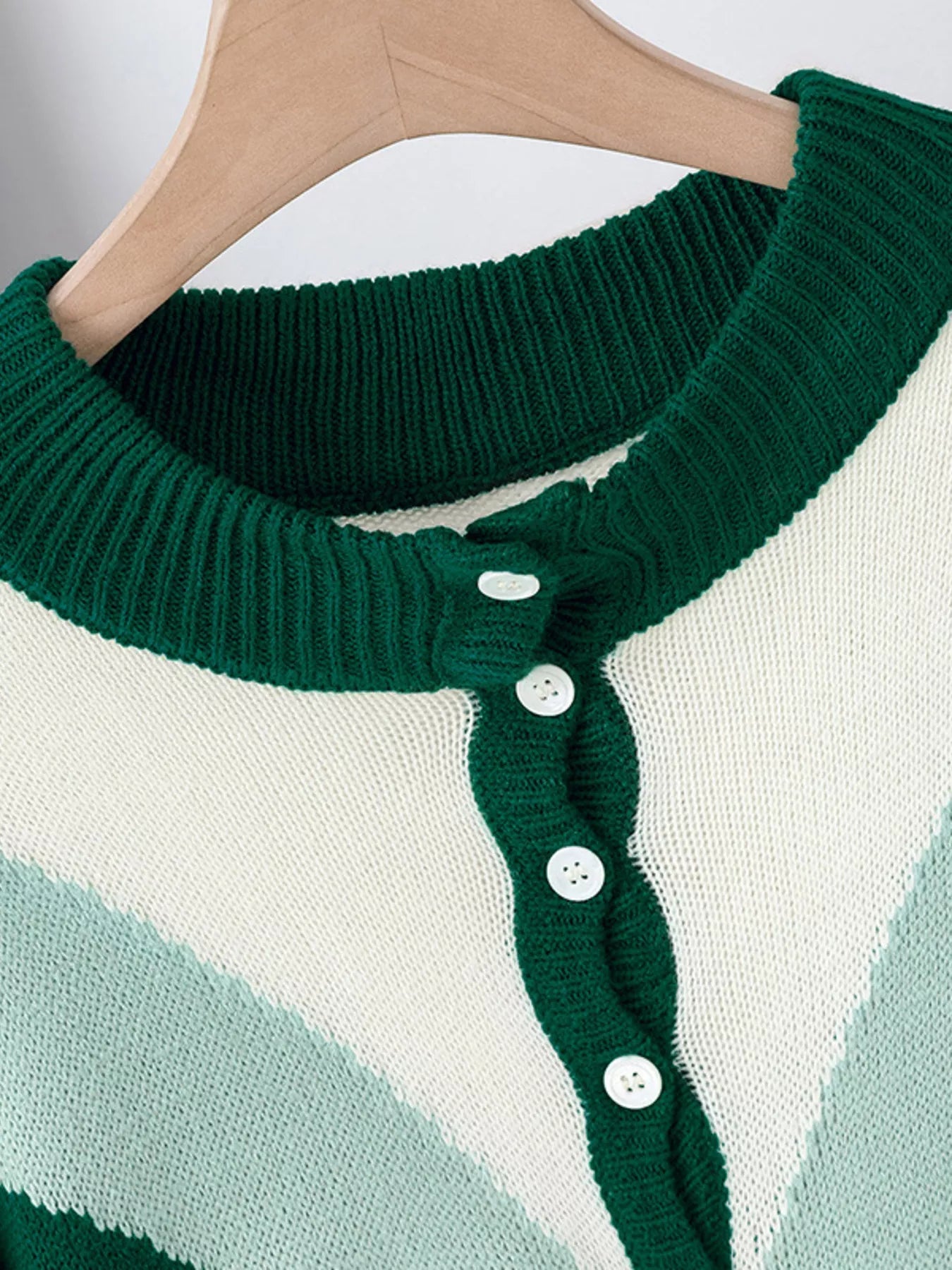 Color Block Button Detail Sweater designed for comfort and style at Lookzlike