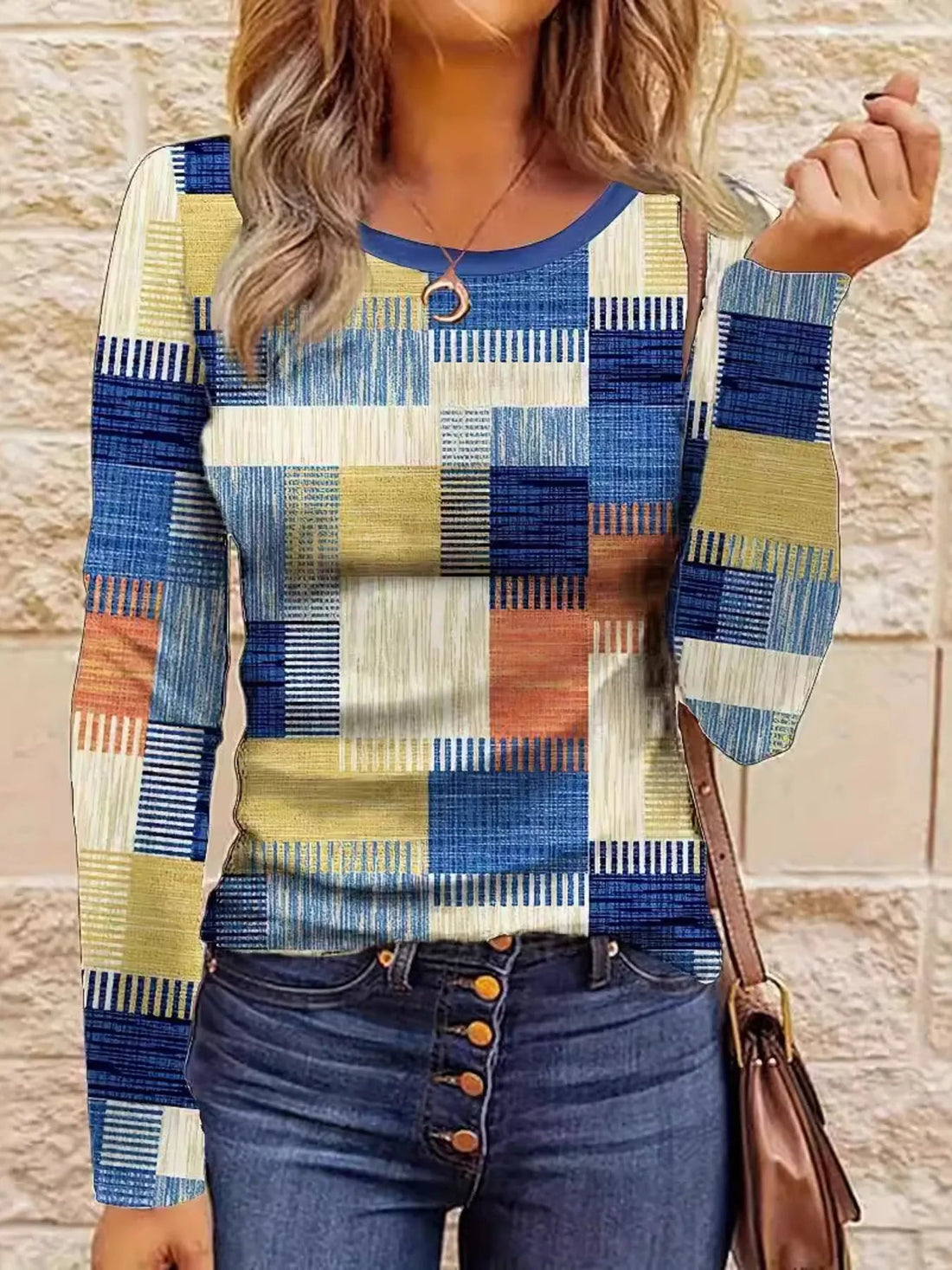 Color Block Long Sleeve T-Shirt - Lookzlike
