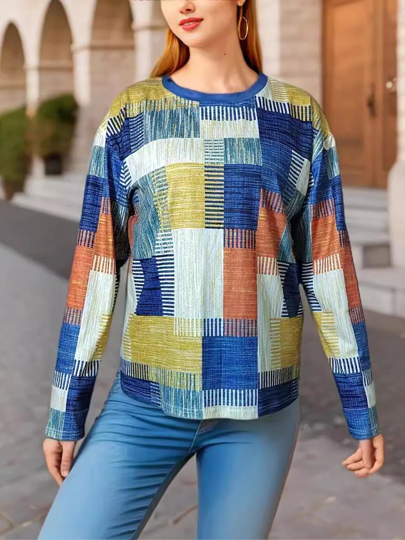 Color Block Long Sleeve T-Shirt - Lookzlike
