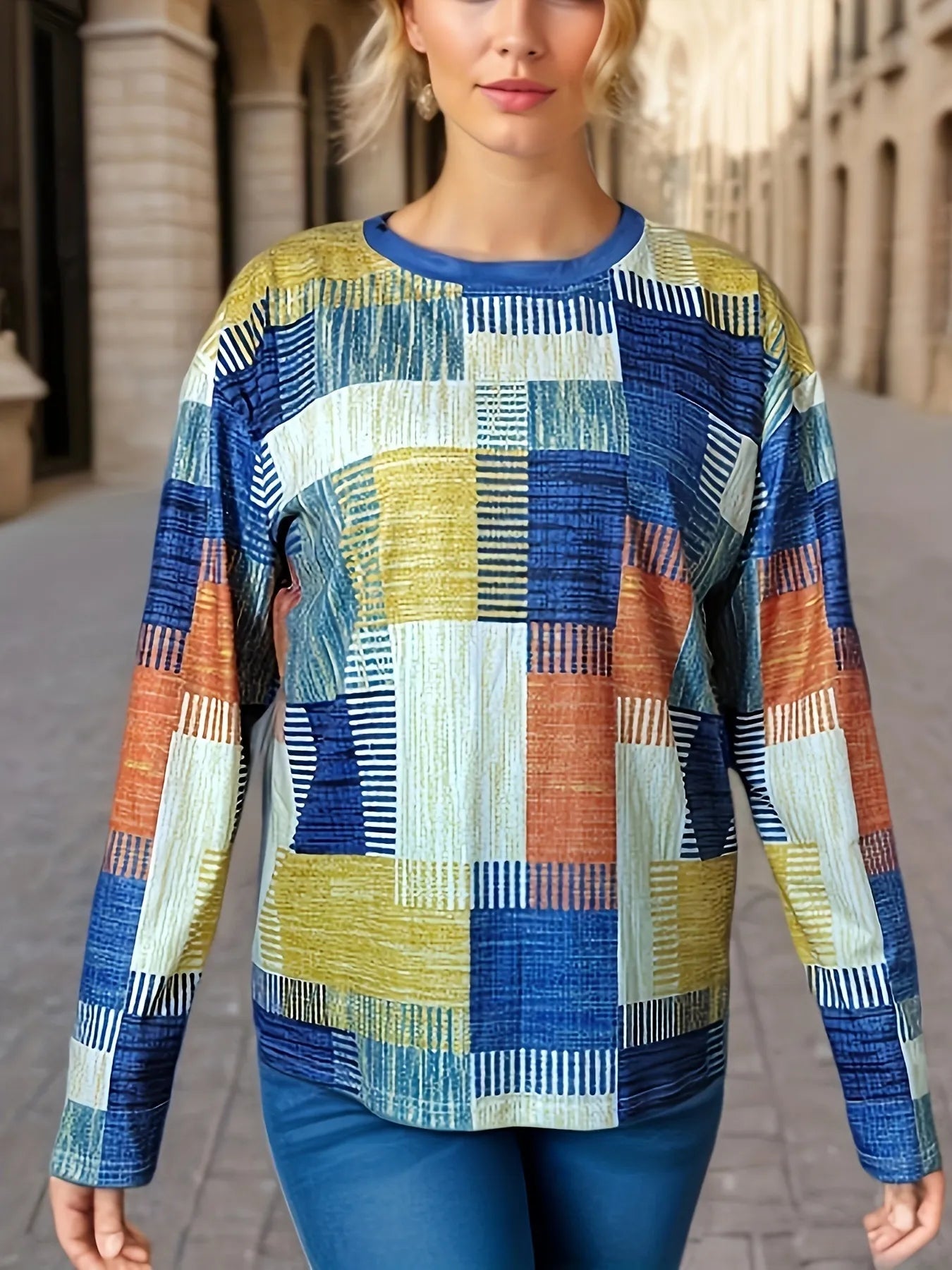 Color Block Long Sleeve T-Shirt - Lookzlike