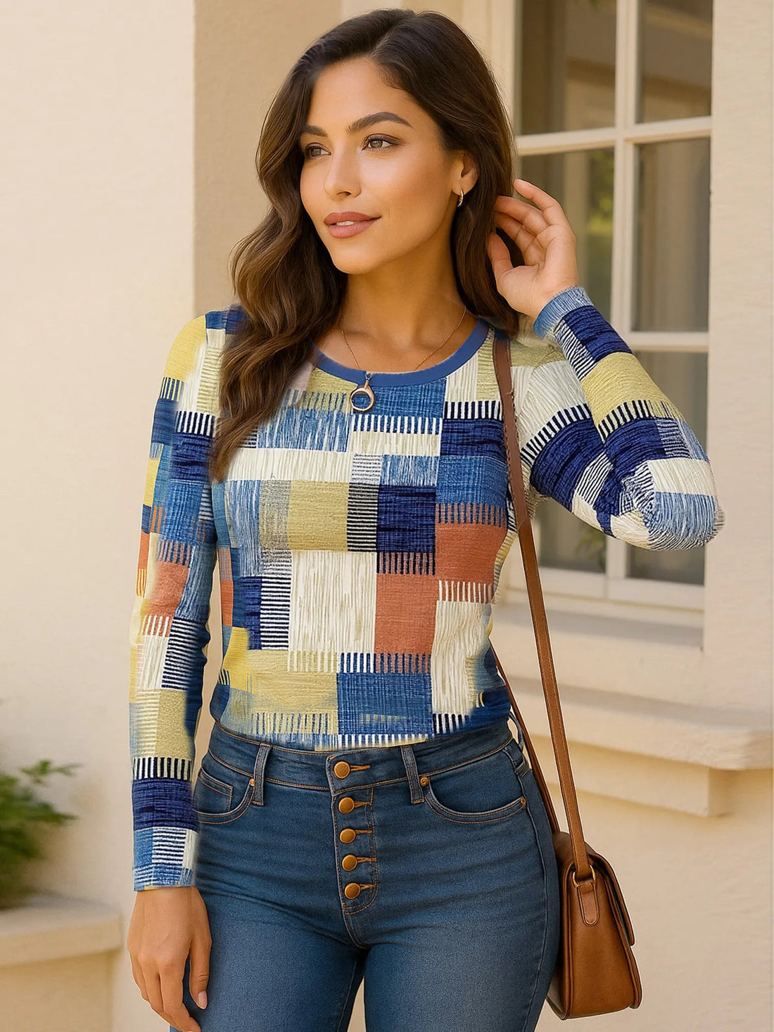 Color Block Long Sleeve T-Shirt - Lookzlike