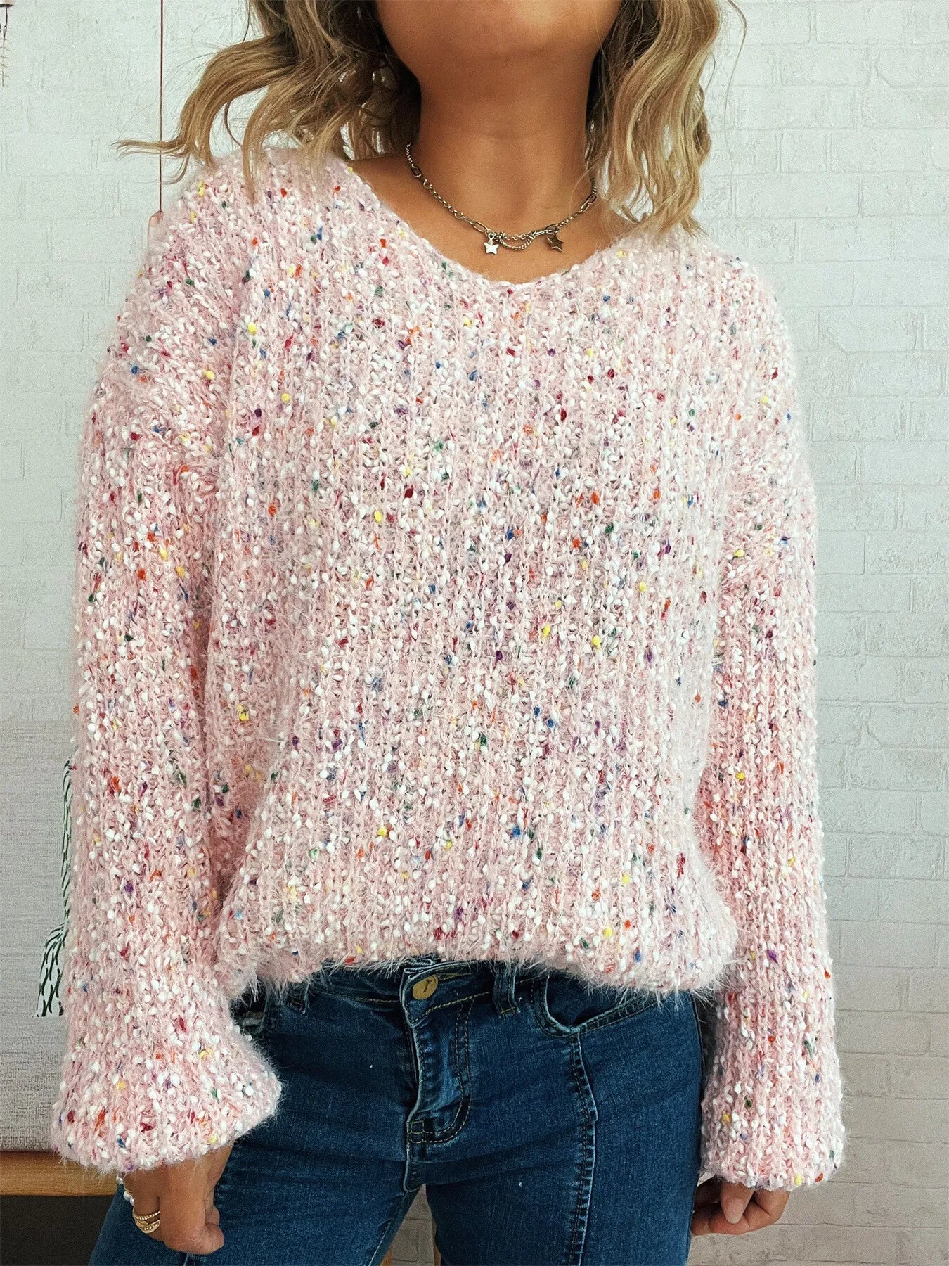 Colorful Long Sleeve Sweater designed for comfort and style at Lookzlike