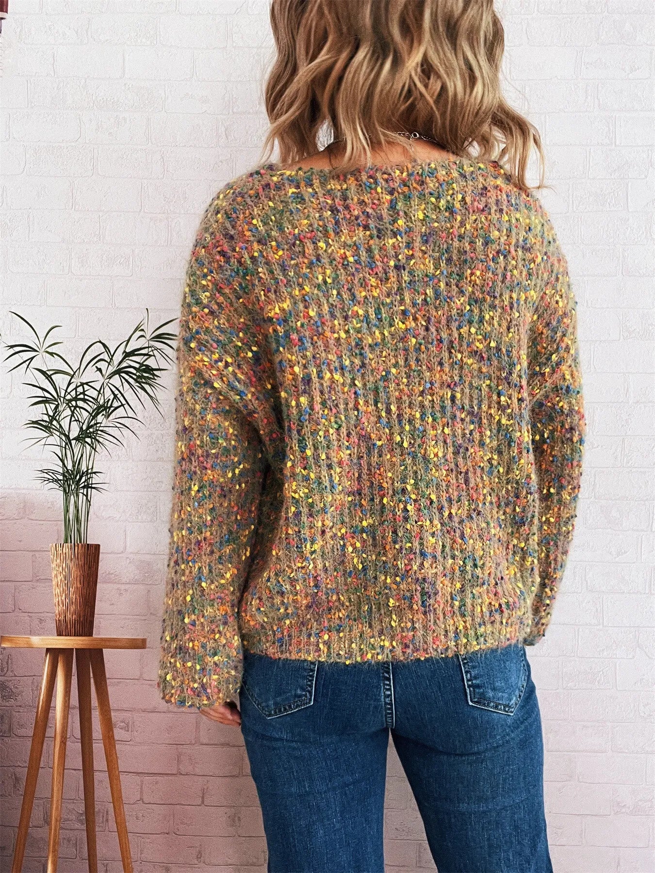 Colorful Long Sleeve Sweater designed for comfort and style at Lookzlike