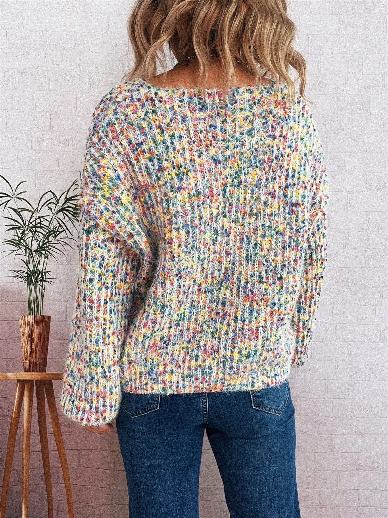 Colorful Long Sleeve Sweater designed for comfort and style at Lookzlike