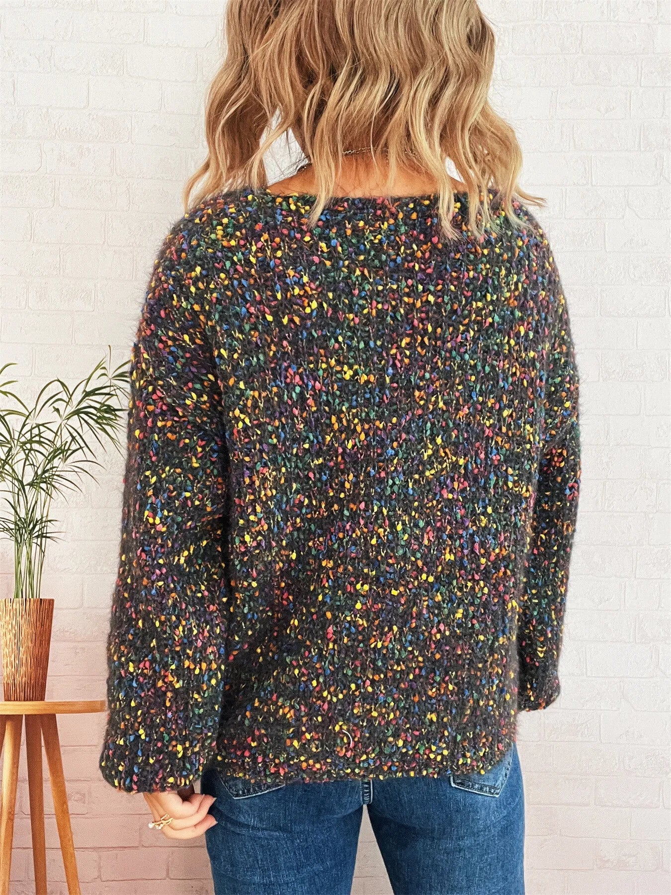 Colorful Long Sleeve Sweater designed for comfort and style at Lookzlike
