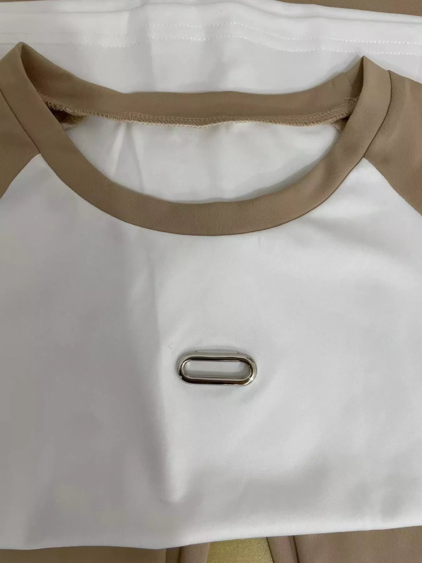 Contrast Short Sleeve Tee and Pants Set designed for comfort and style at Lookzlike
