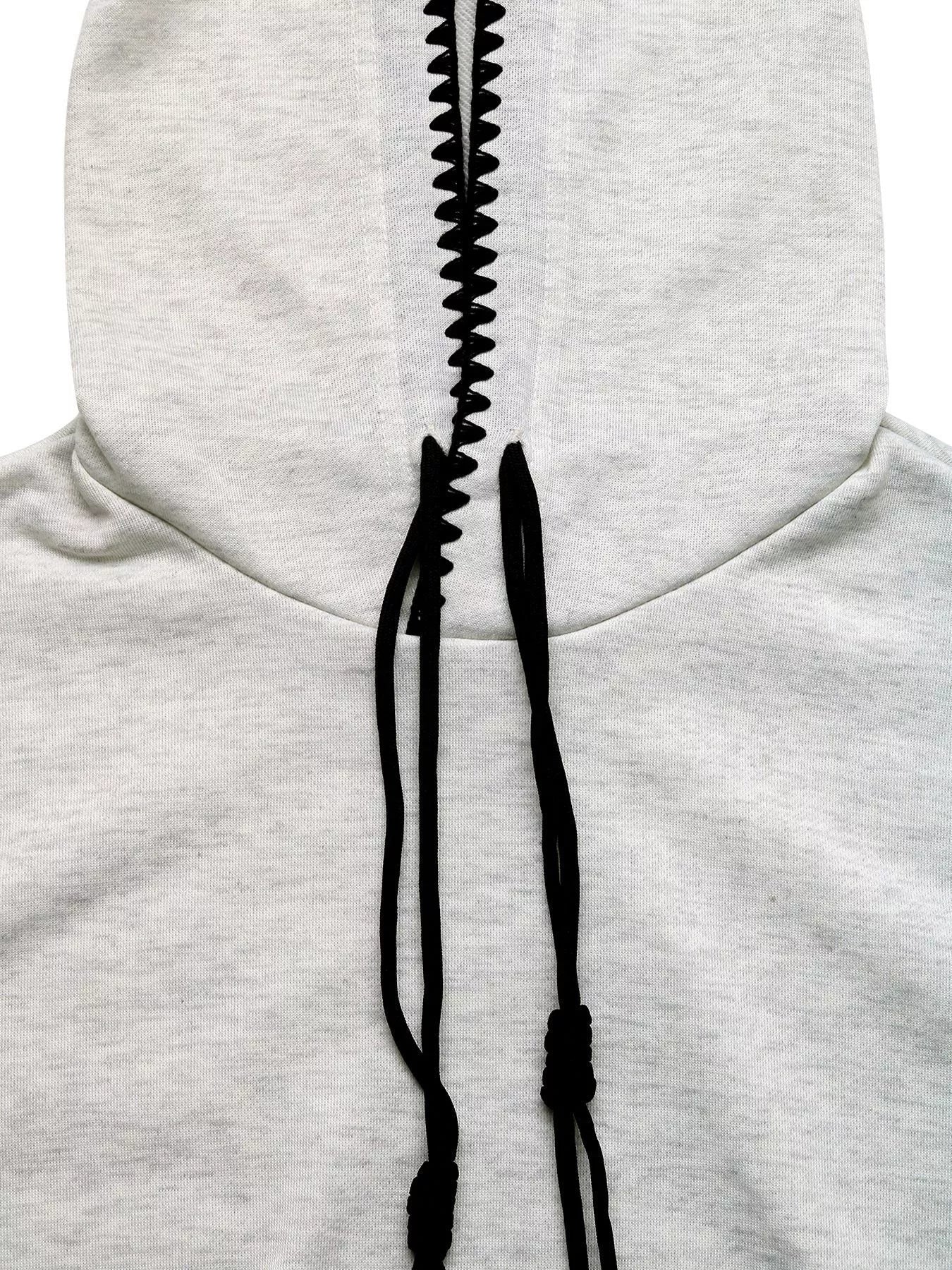 Contrast Trim Drawstring Hoodie with Kangaroo Pocket designed for comfort and style at Lookzlike