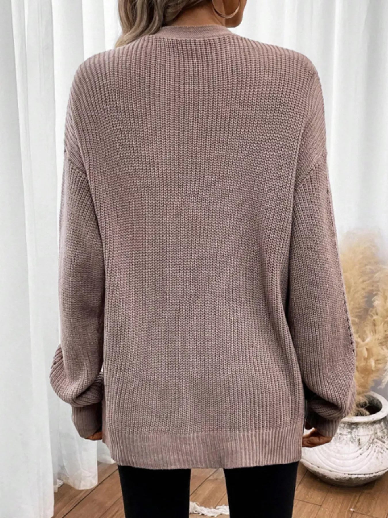 Cozy Knit Open Front Cardigan designed for comfort and style at Lookzlike