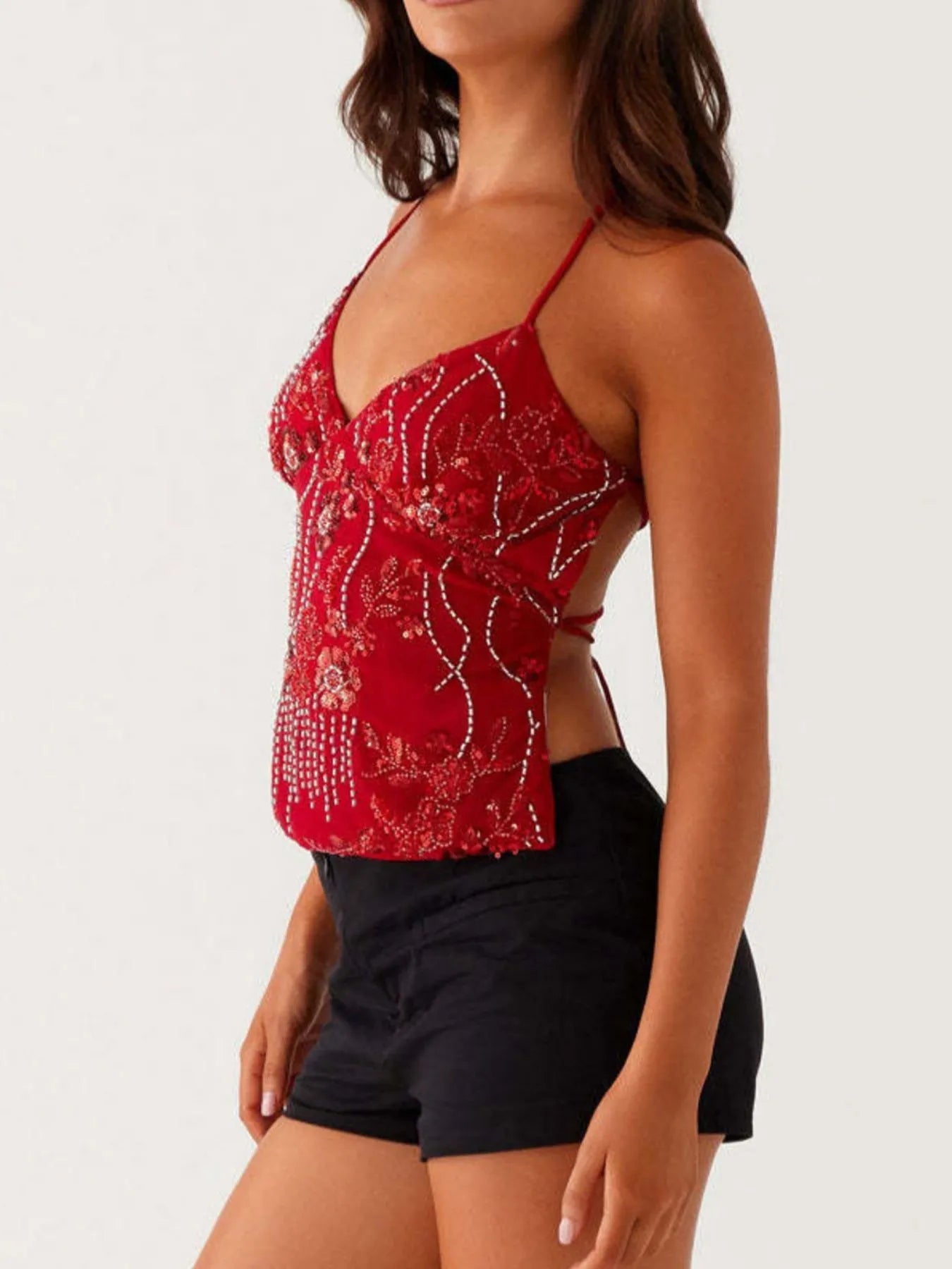 Crisscross Back V-Neck Cami - Lookzlike