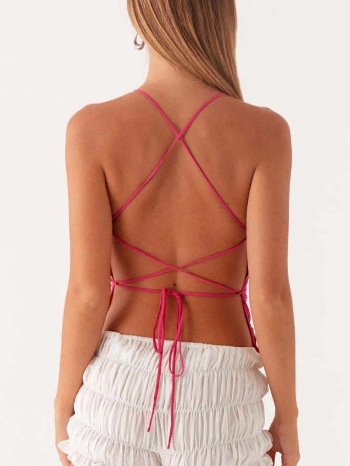 Crisscross Back V-Neck Cami - Lookzlike