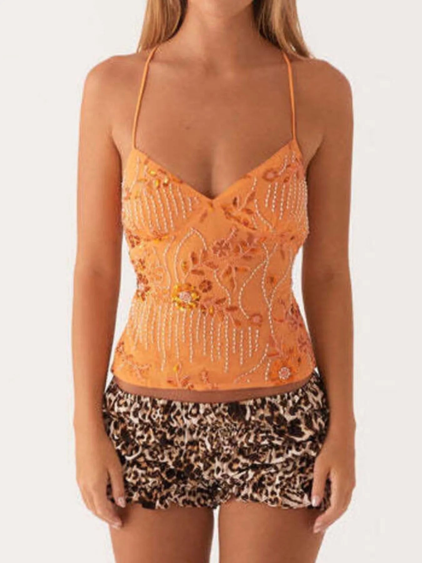 Crisscross Back V-Neck Cami - Lookzlike