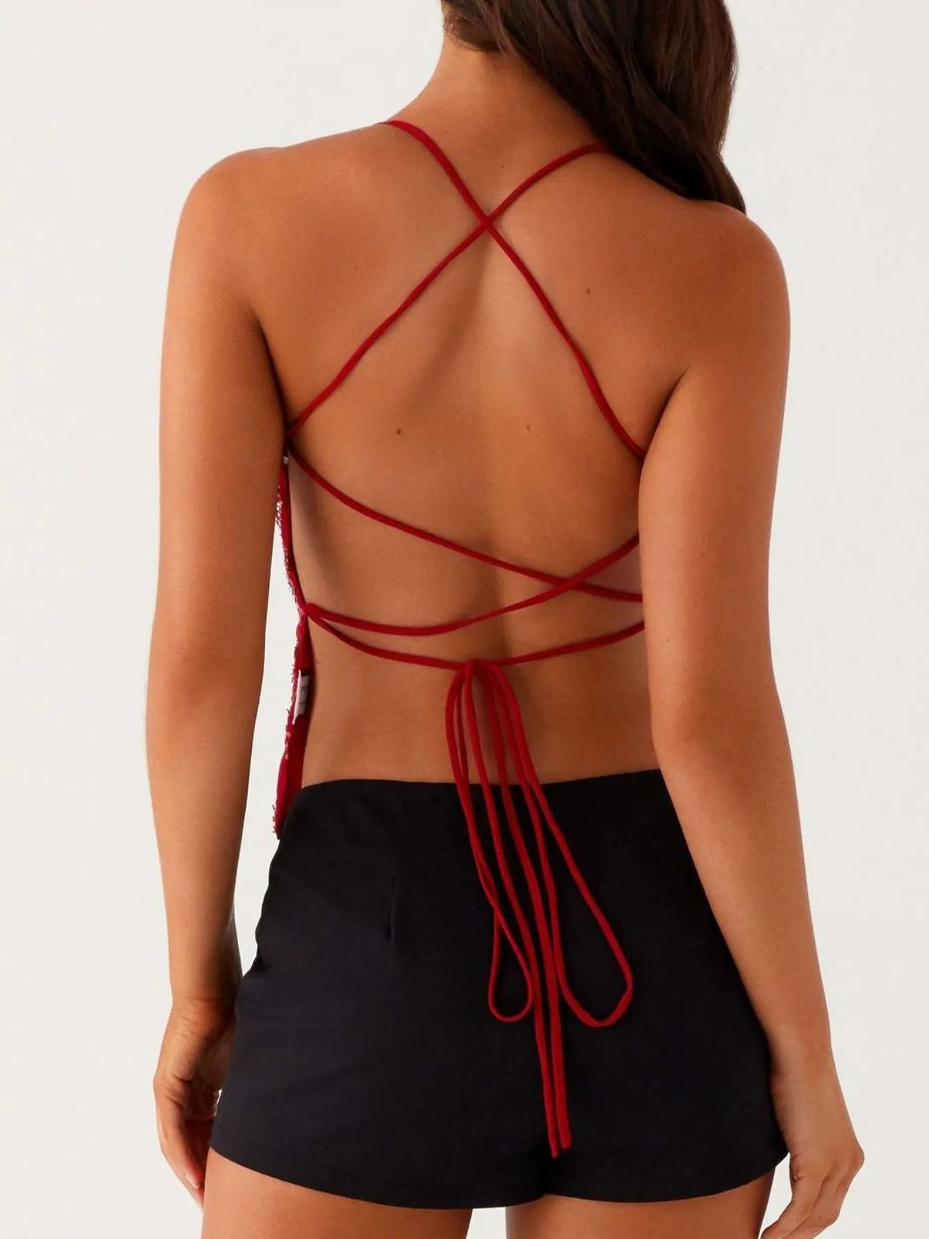 Crisscross Back V-Neck Cami - Lookzlike