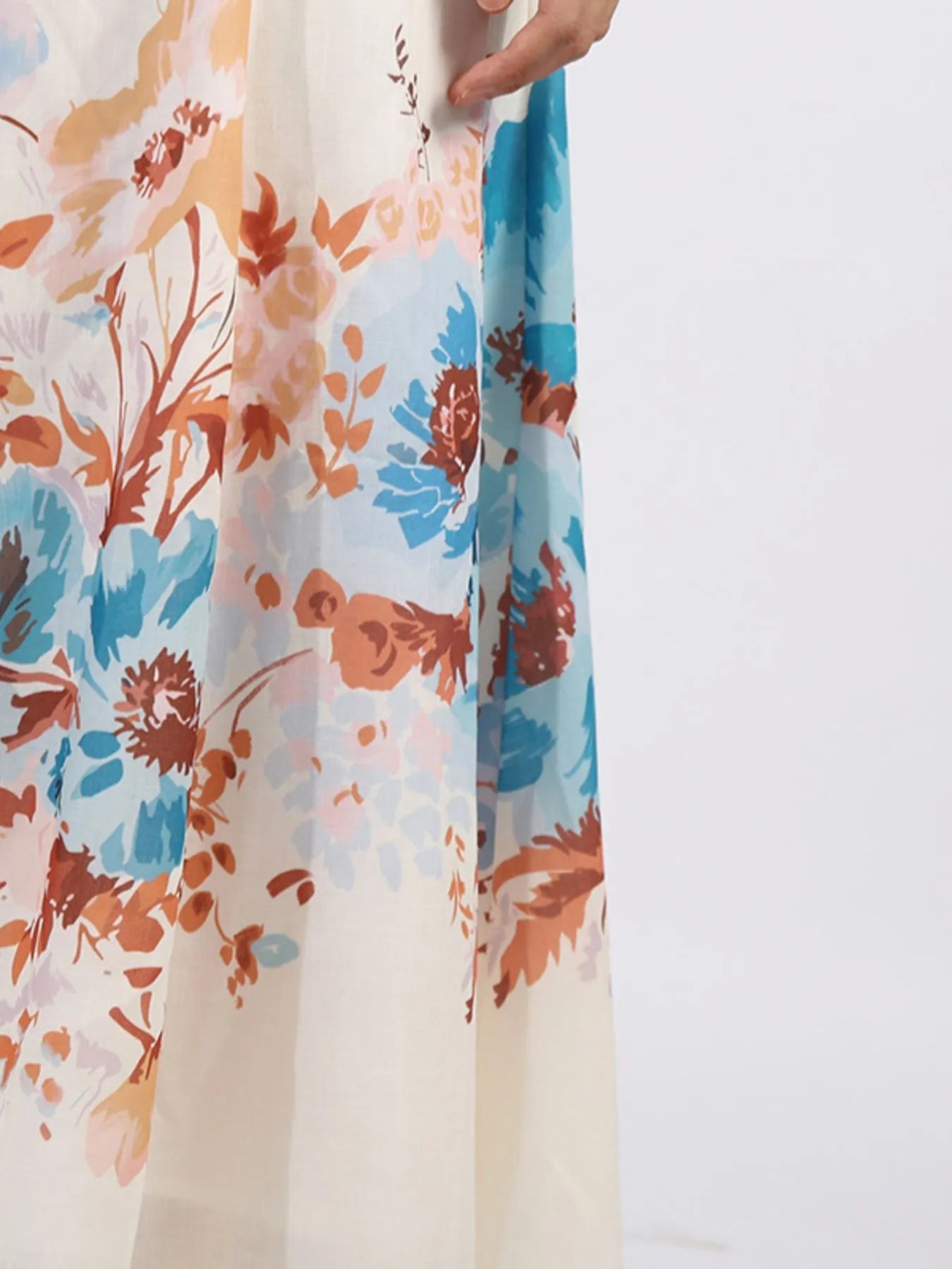 Cutout Back Printed Square Neck Dress designed for comfort and style at Lookzlike